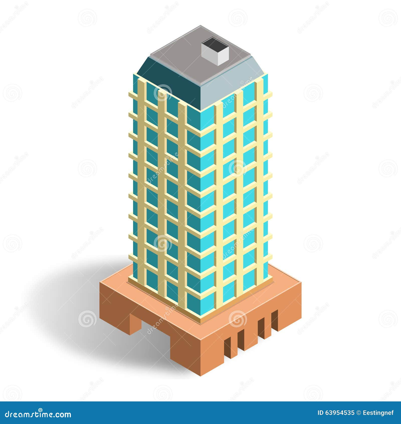 Wallpaper #aWfA6pIBSpphPi3-sEia294 Isometric 3D Building Model Stock Vector Image 63954535