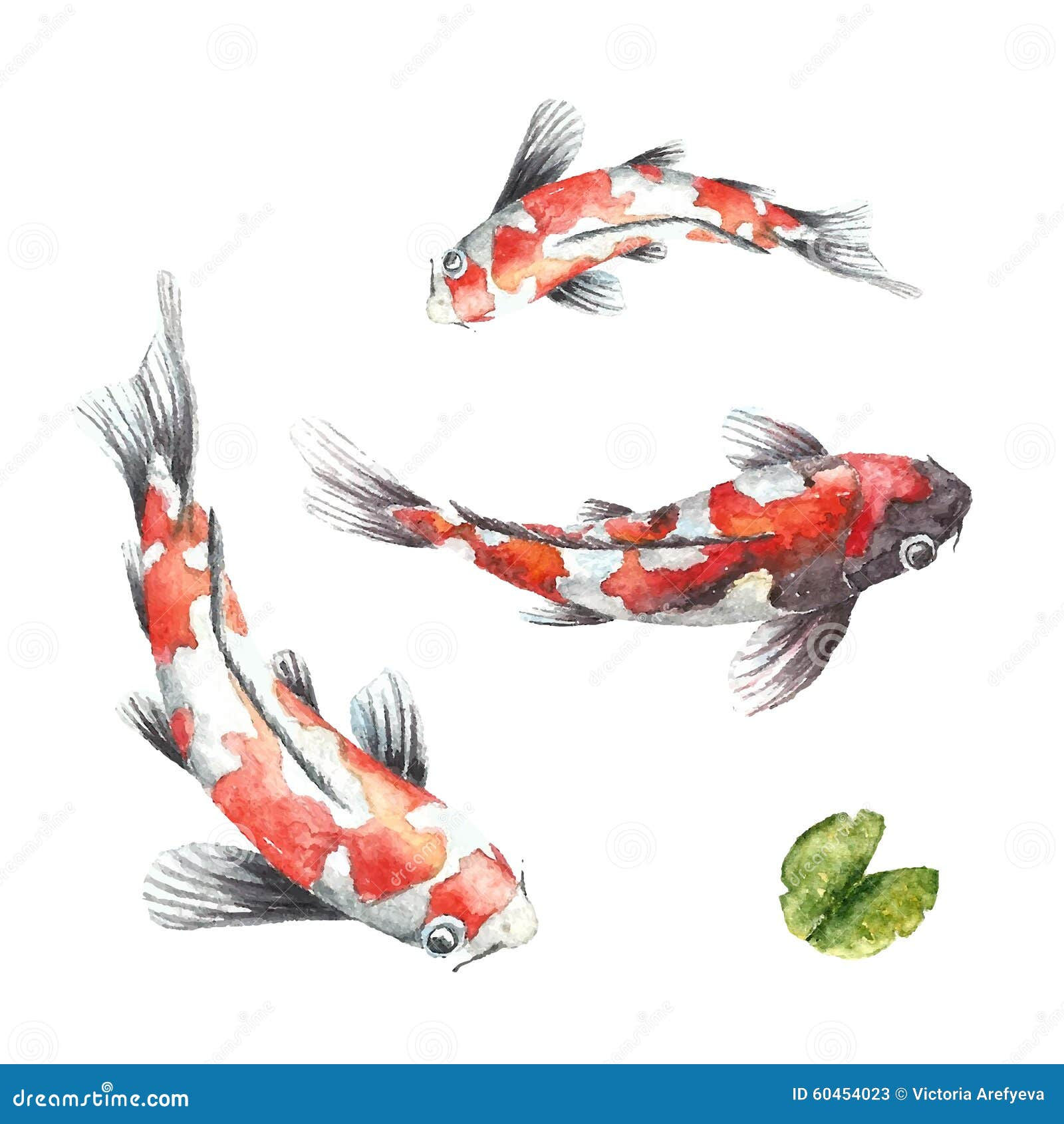 Wallpaper #4f2e6 Koi Fish Heart Original Watercolor Painting Etsy