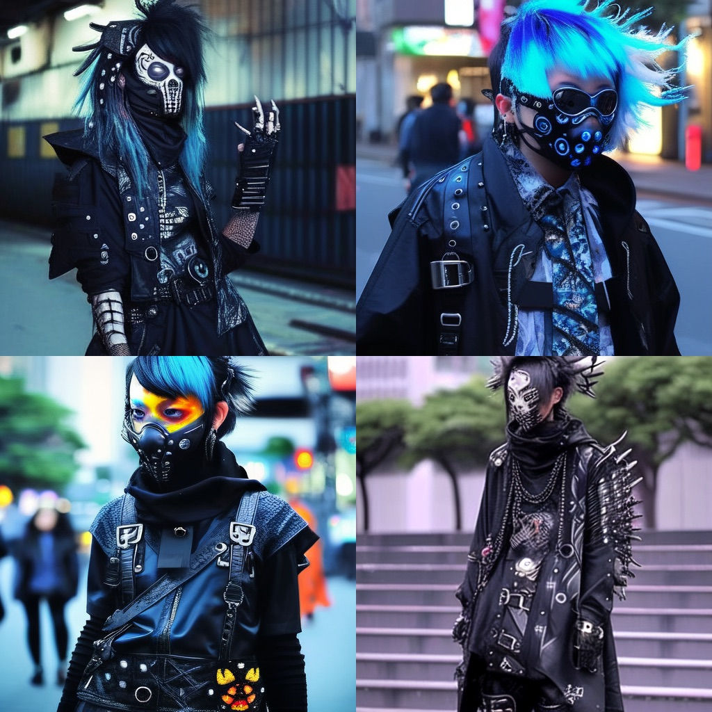 Wallpaper #pmhdIJMBSpphPi3-ly2C61 Cybergoth Fashion Midjourney Style Andrei Kovalevs Midlibrary 20