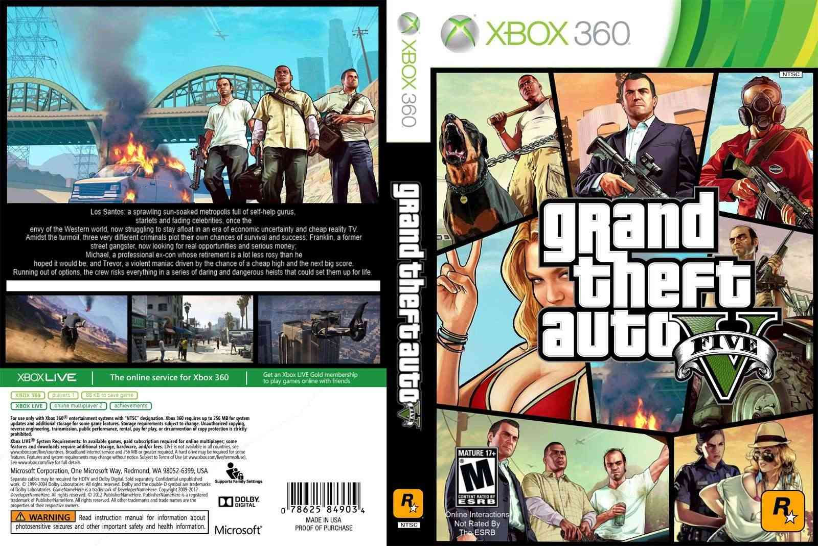 Wallpaper #5453a Gta V Xbox One Box Art Cover by Iceman423626