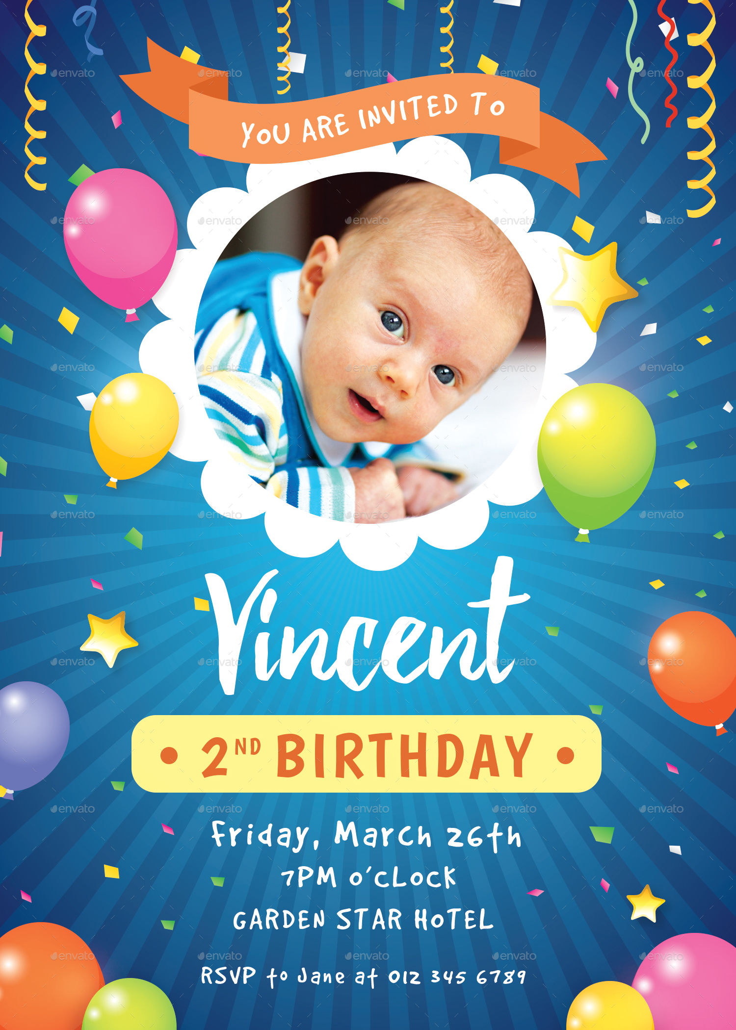 Wallpaper #tbne3ZIBJvJKYCmEsQLe56 Kids Birthday Invitation Print Templates Graphicriver