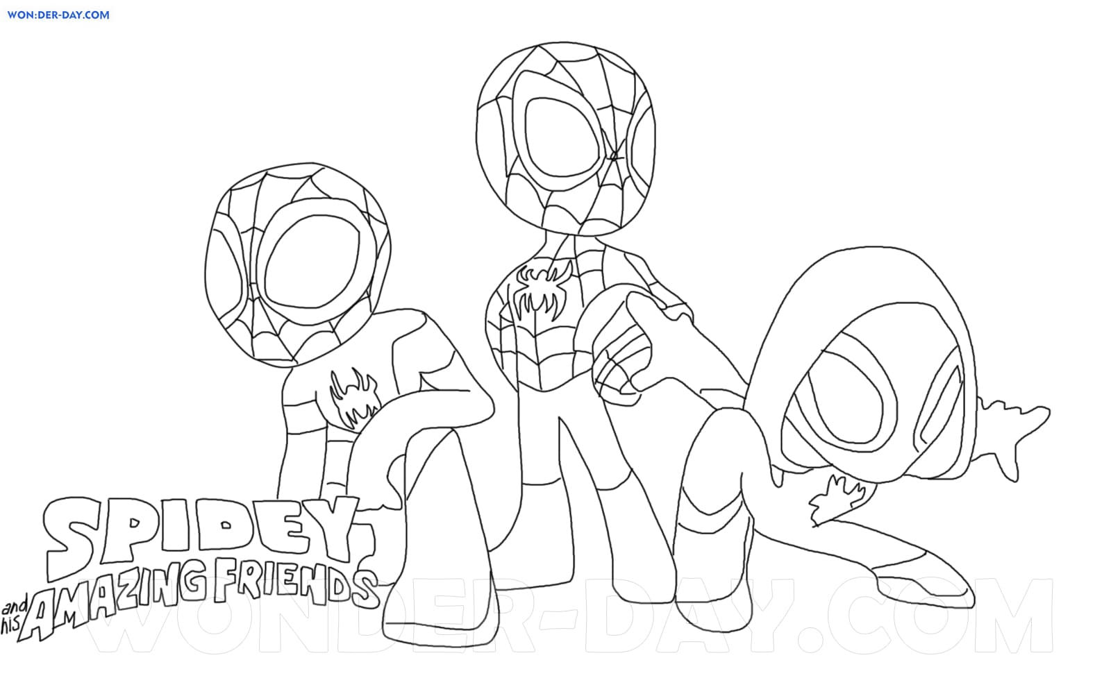 Wallpaper #xfSCOpMBKFX8bn3rw3gp319 Spidey and His Amazing Friends Coloring Pages Wonder Day Coloring