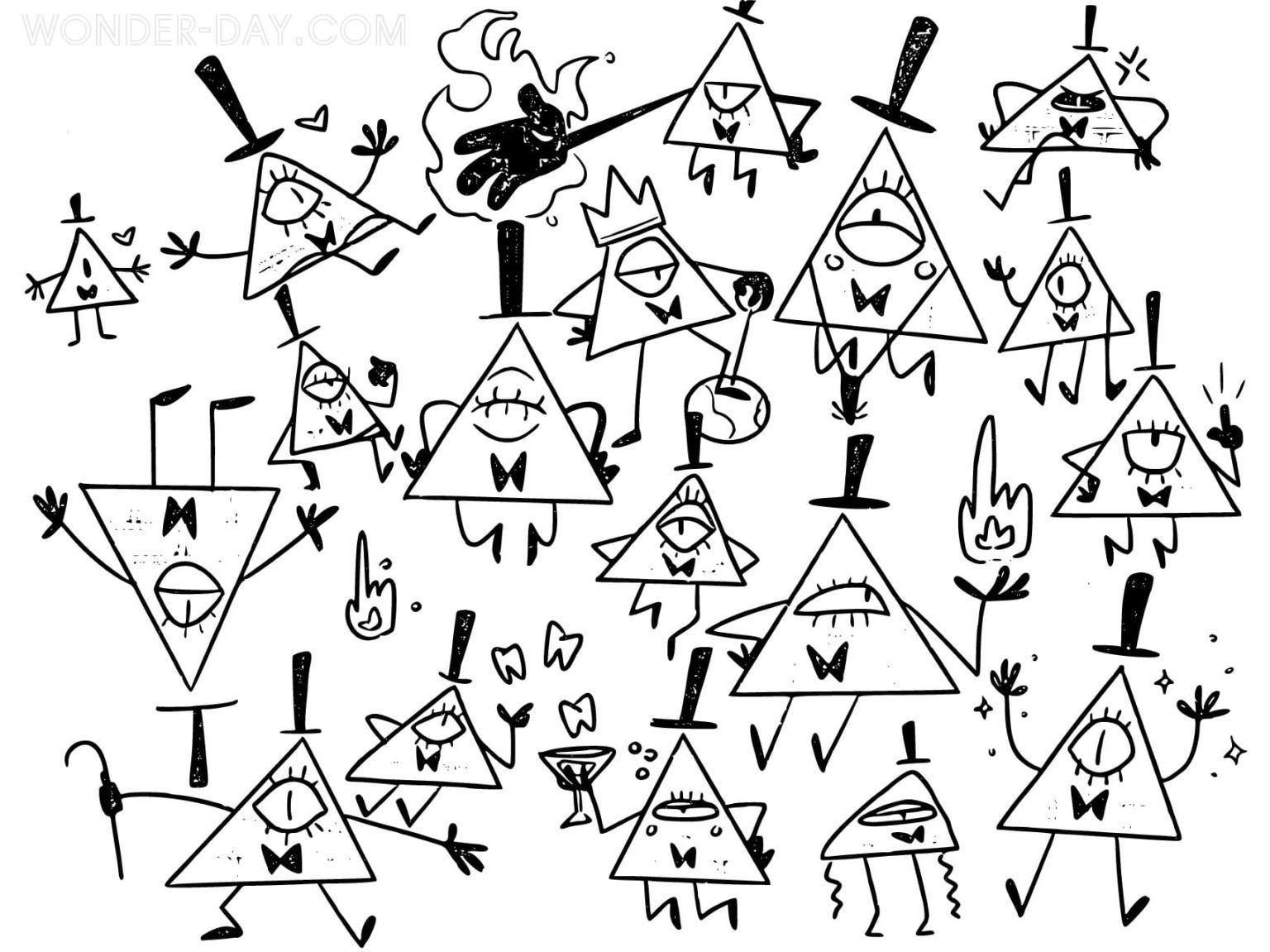 Wallpaper #yGeGApMBSpphPi3-qq-c247 Bill Cipher Coloring Pages Wonder Day Coloring Pages for Children