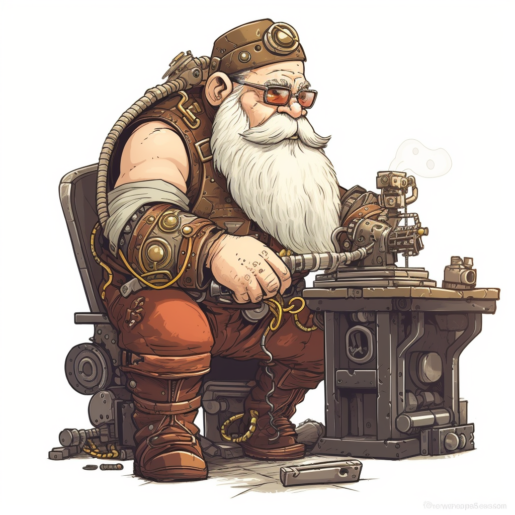 Wallpaper #zWeuD5MBSpphPi3-xu9U282 Clipart of a Dwarven Engineer Wearing Goggles Working on a Mechanical