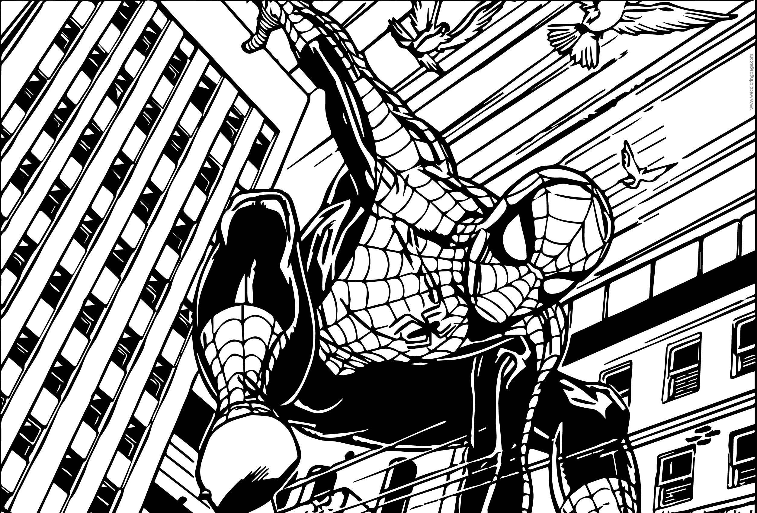 Wallpaper #KAPvYpMBpyOg8YnEgdRI205 Spider Man Train Way Coloring Page Wecoloringpagecom
