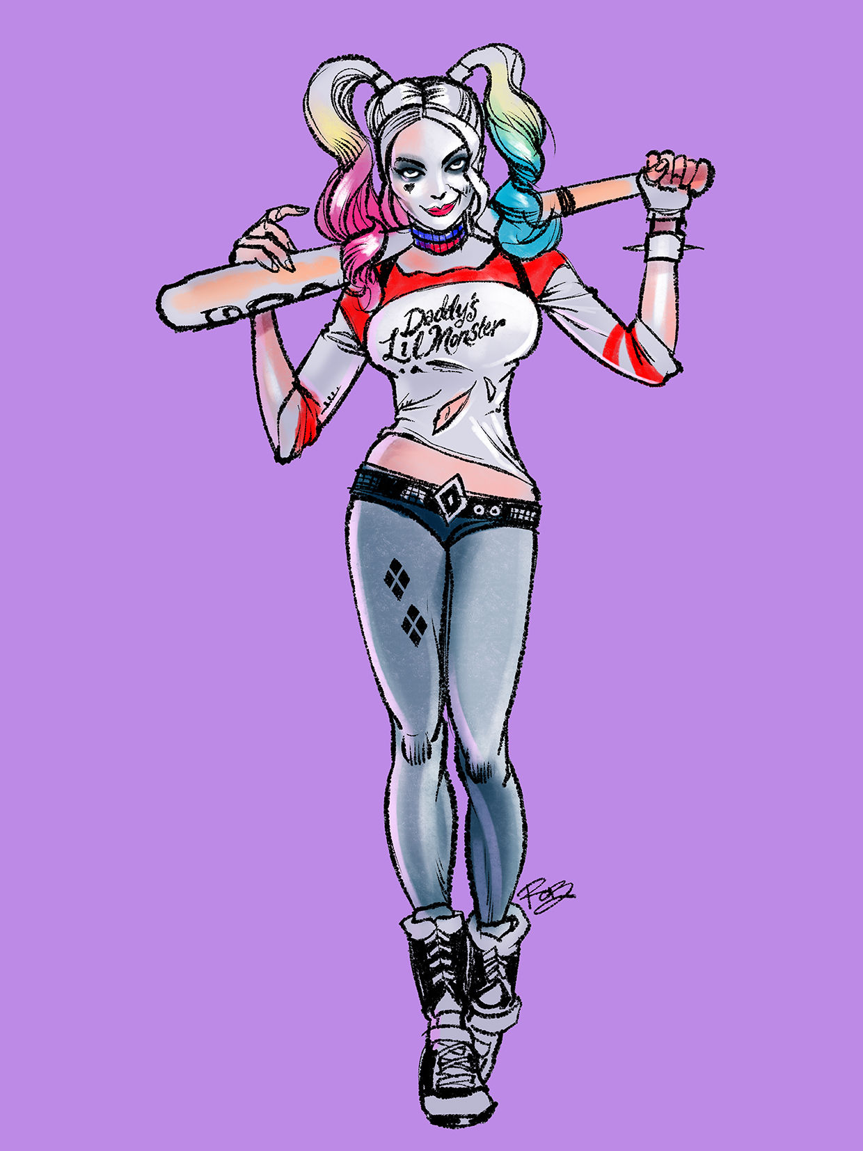 Wallpaper #YWcr-5IBSpphPi3-CZPD285 Harley Quinn Fan Art