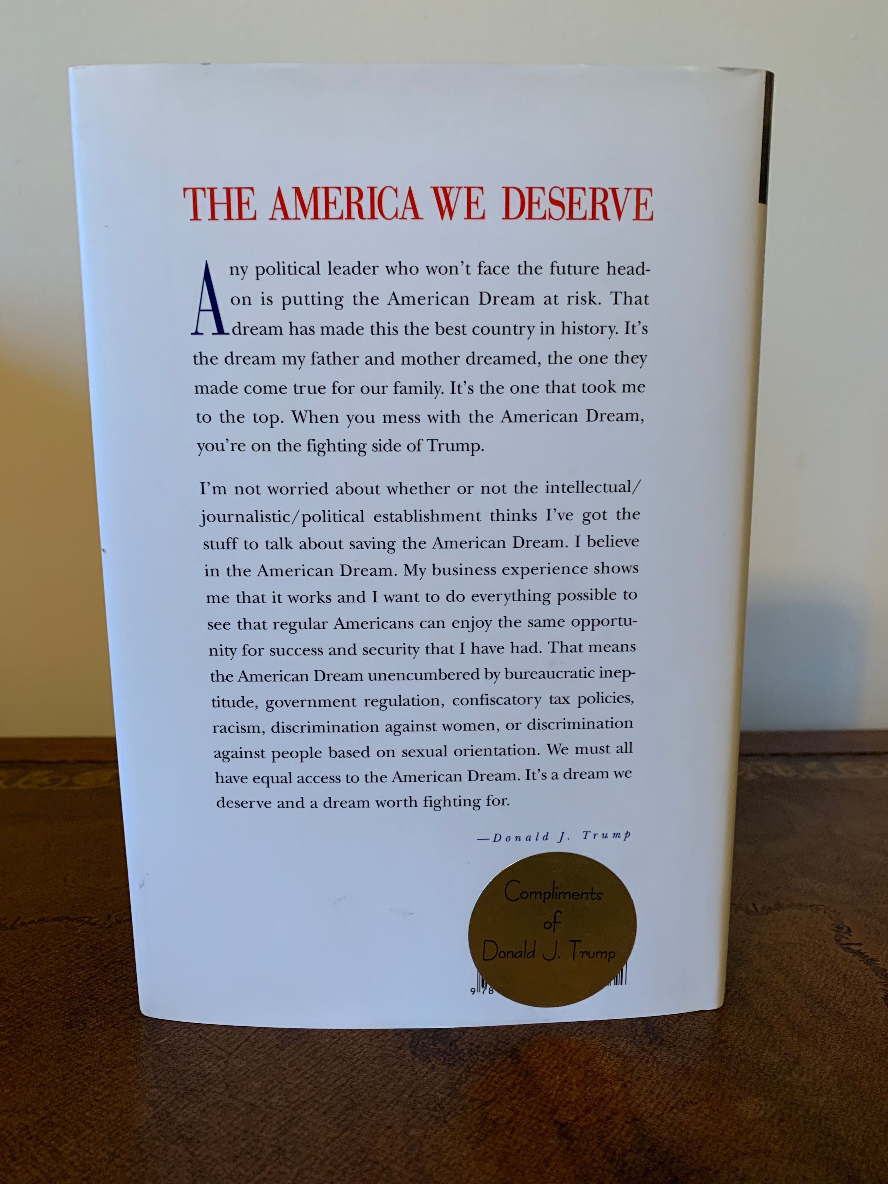 Wallpaper #TzHkNZMB5zzyi_yYKVgZ362 The America We Deserve First Edition First Printing by Trump Donald