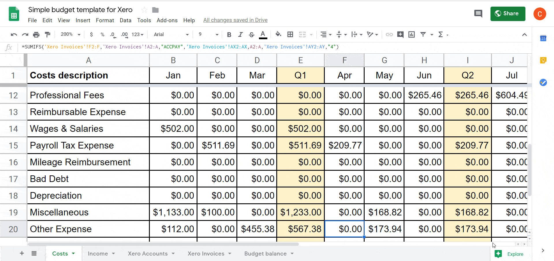 Wallpaper #0CC73 Free Monthly Budget Spreadsheet Template Excel Google Sheets