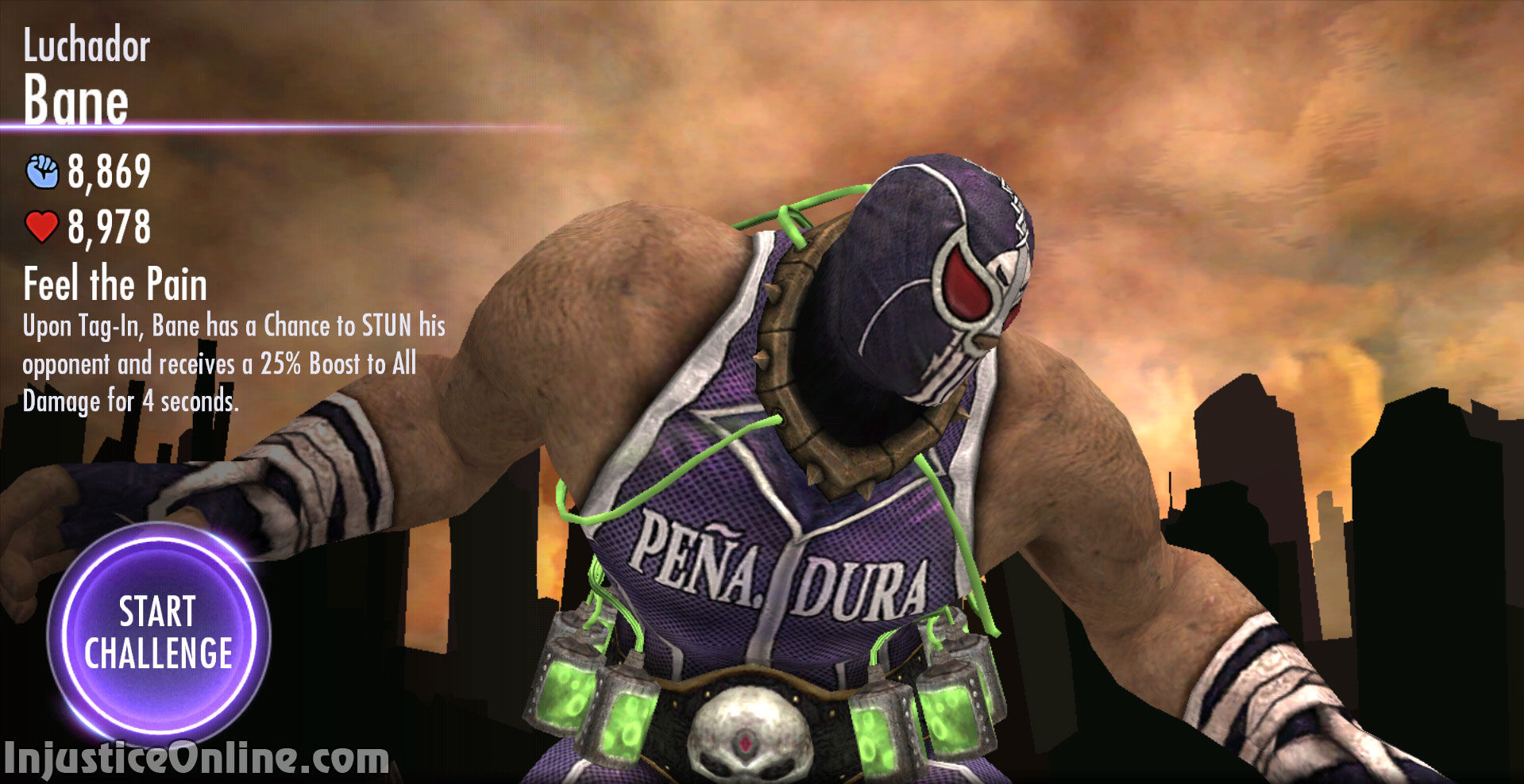Wallpaper #JfQSOZMBKFX8bn3ronax162 Injustice Gods Among Us Mobile Luchador Bane Challenge Screenshot 02