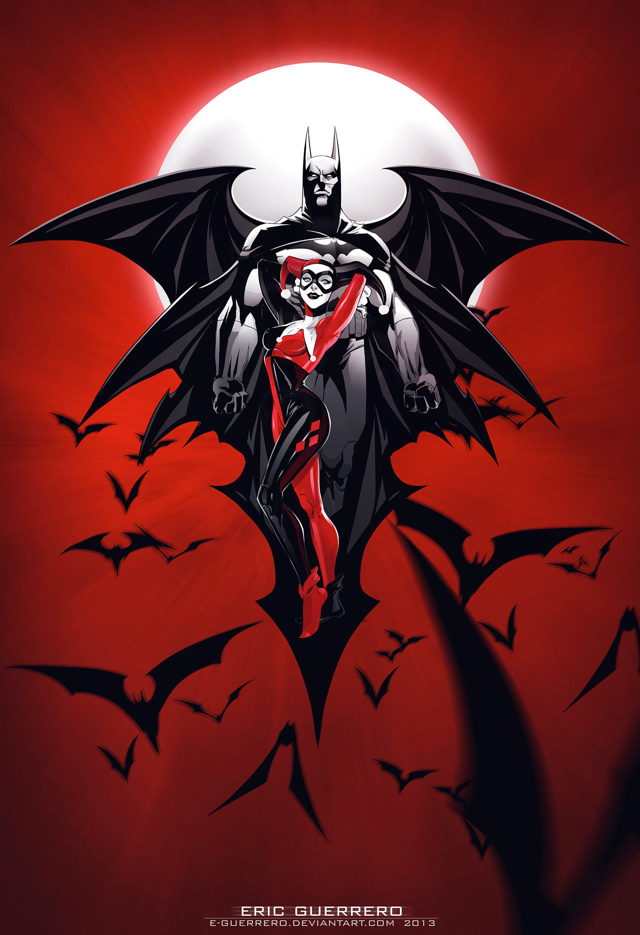 Wallpaper #9n1N8I4Bnwiau_P6IwWm5 Harley Quinn and Batman Poster Geektyrant