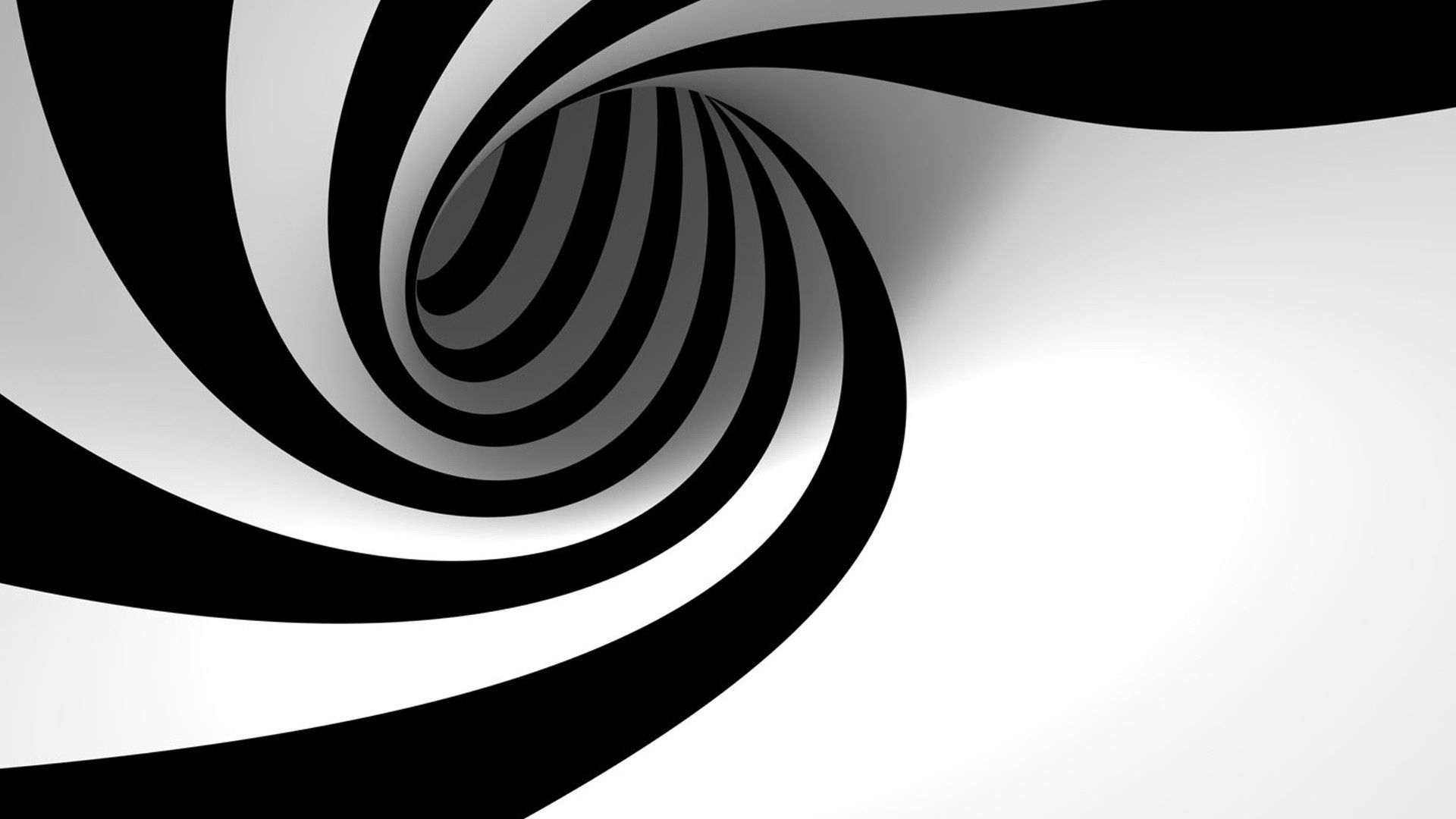 Wallpaper #9h0YLZMBlOZrFDOk0c7T71 Abstract Black and White Spiral 3D Cgi HD Wallpaper