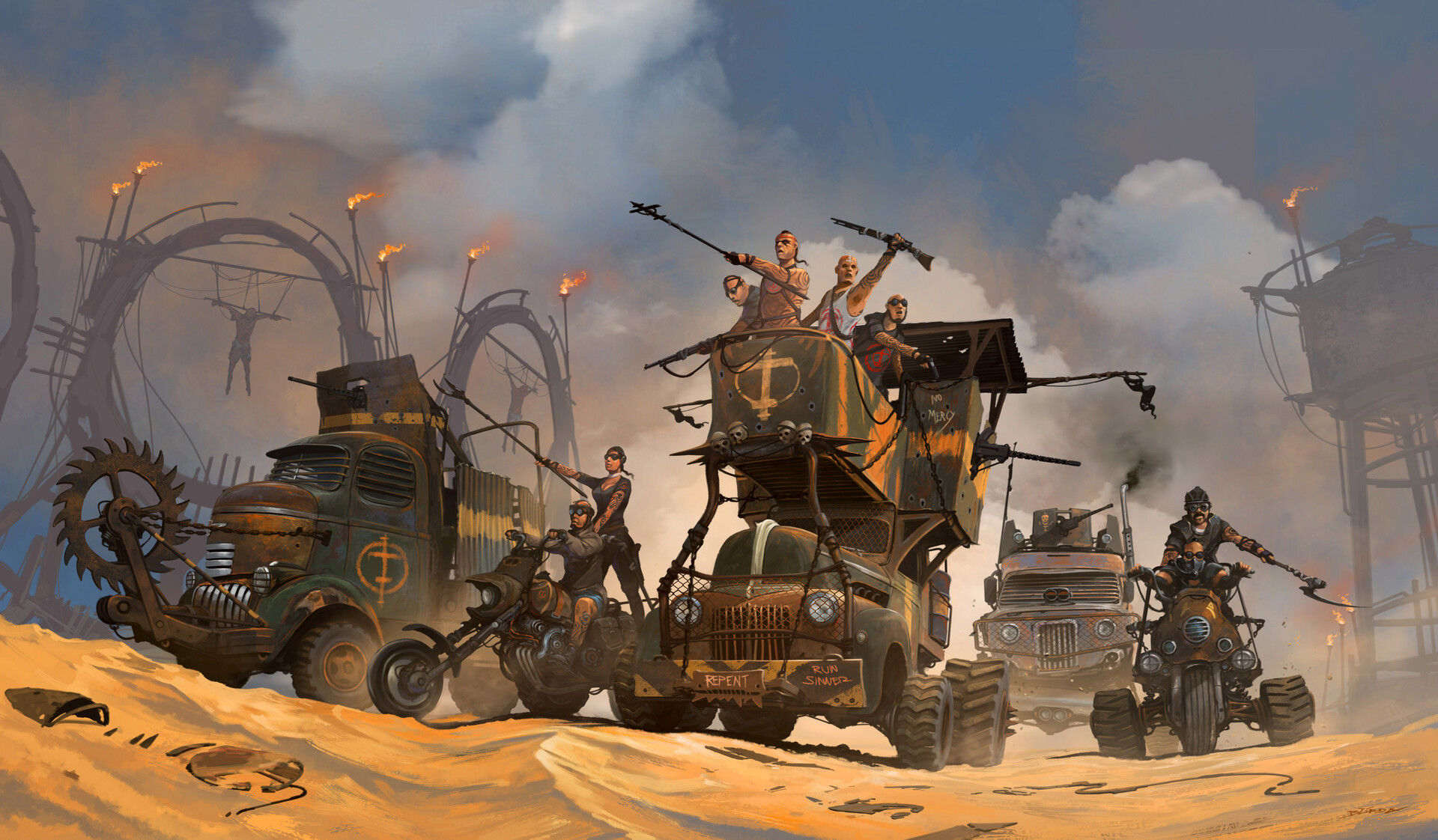 Wallpaper #h2jeIZMBSpphPi3-BDEJ72 Download Vehicle Sci Fi Post Apocalyptic HD Wallpaper by Alejandro Burdisio