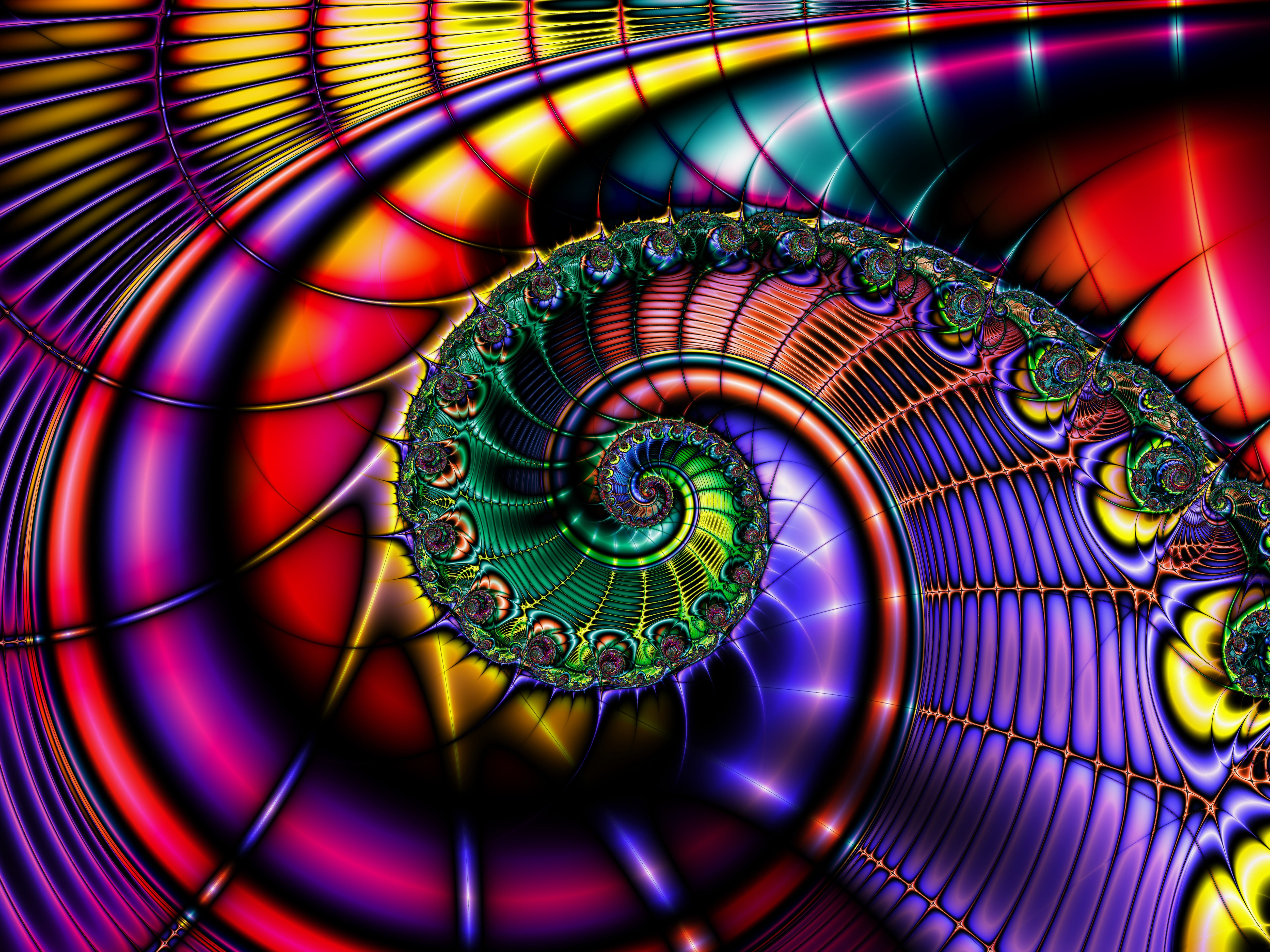 Wallpaper #_hn_KY8BtGB6xQ78s4k622 Abstract Fractal 4K Ultra HD Wallpaper