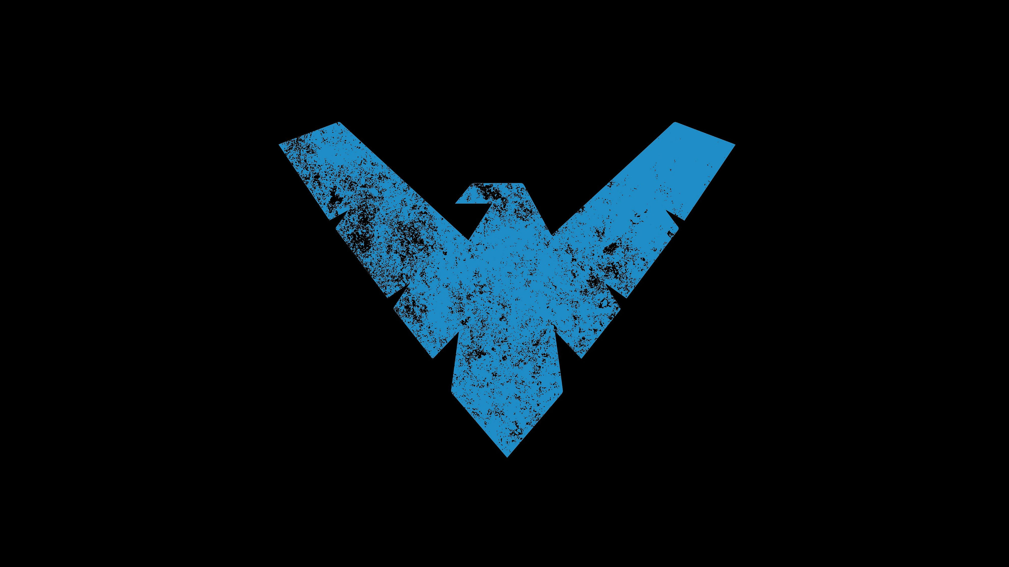 Wallpaper #smeq_5IBSpphPi3-zaNu352 Nightwing Logo 4K Ultra HD Wallpaper