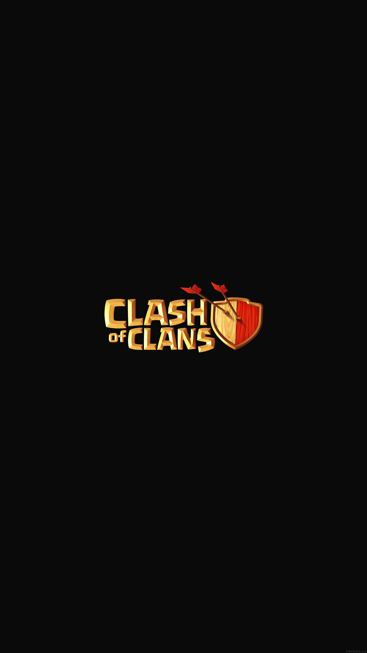 Wallpaper #l2cv8ZIBSpphPi3-B2oz134 Aj83 Clash of Clans Logo Art Dark Game Papersco