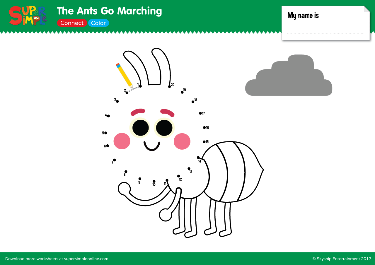 Wallpaper #9Sz7SZMB0E1QgA7wY_R5296 The Ants Go Marching Connect Color Super Simple