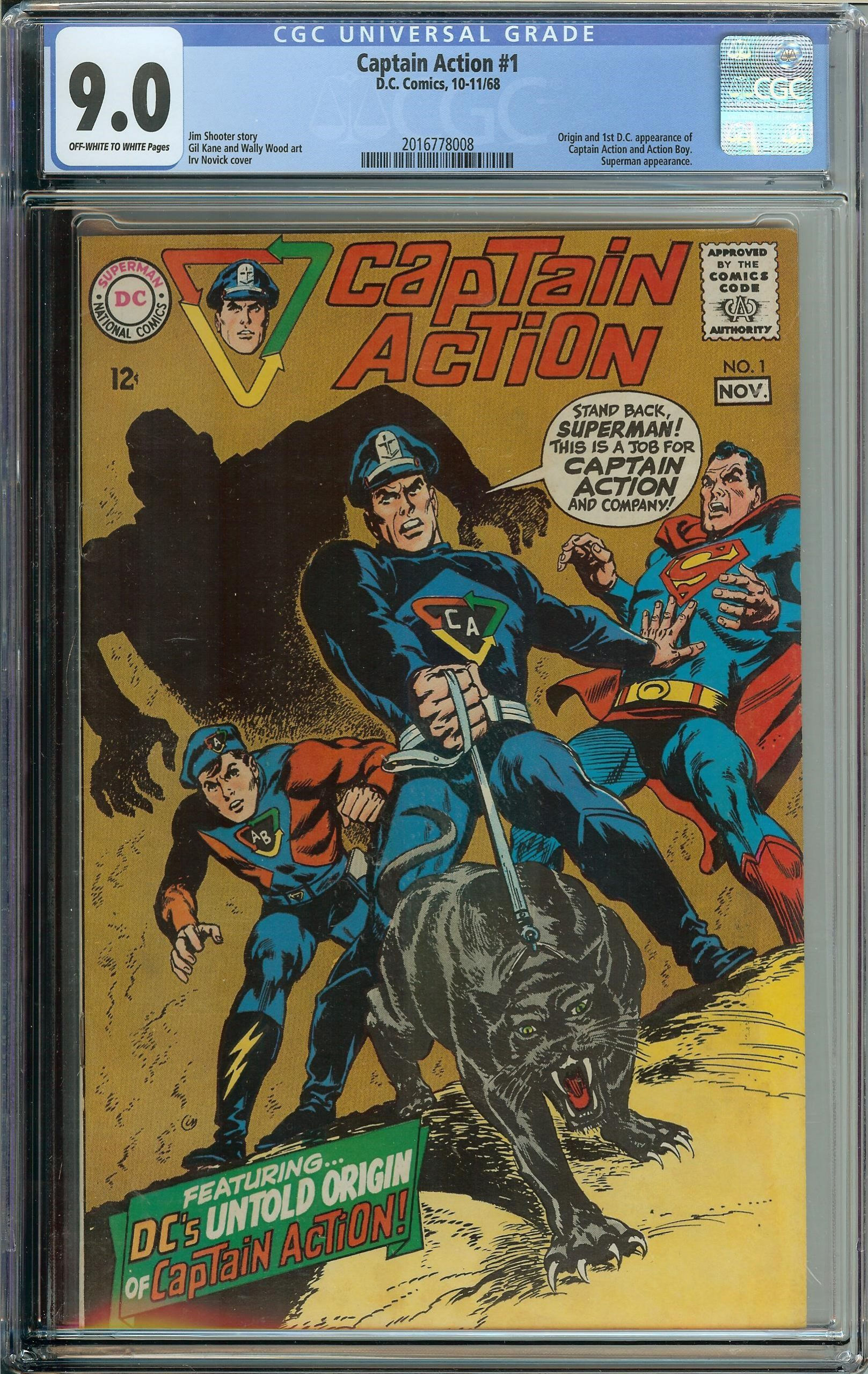 Wallpaper #jBoHUpMB1yWOL4qgVYKd288 Captain Action 1 Cgc 90 Origin and 1st App Captain Action and Action