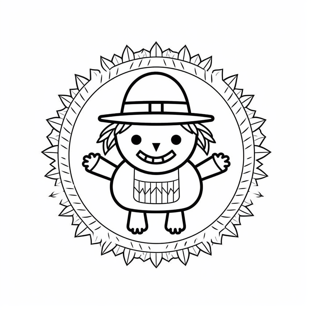 Wallpaper #aYcGMpMBPAdmKxa2yGN6411 Scarecrow Coloring Fun Coloring Page