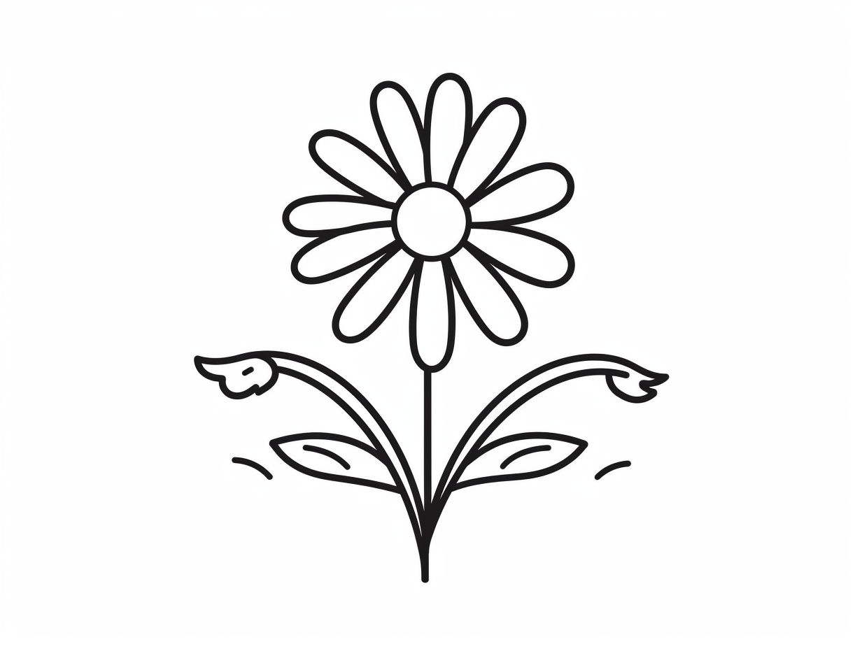 Wallpaper #3mhXIpMBSpphPi3-4TKc332 Beautiful Daisy Flower Coloring Page