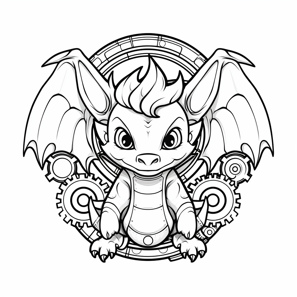 Wallpaper #MGh_F5MBSpphPi3-Ow_u236 Steampunk Dragon Coloring Page Coloring Page