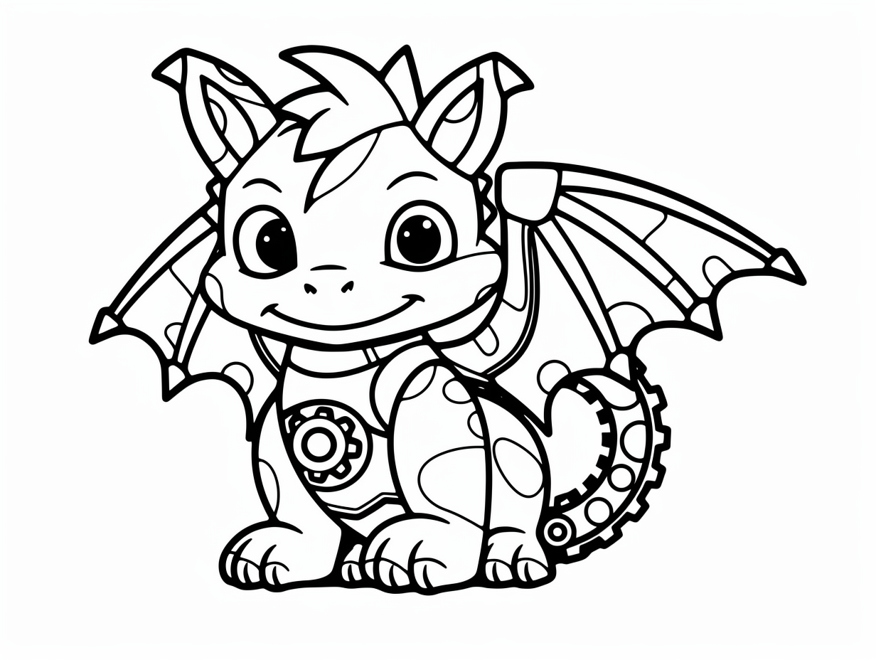 Wallpaper #MGh_F5MBSpphPi3-Ow_u380 Intricate Steampunk Dragon Coloring Page Coloring Page