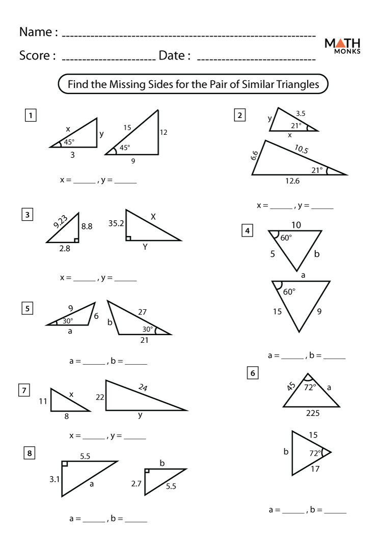 Wallpaper #Dbiz25IBJvJKYCmE9fje198 Similar Triangles Worksheets Math Monks