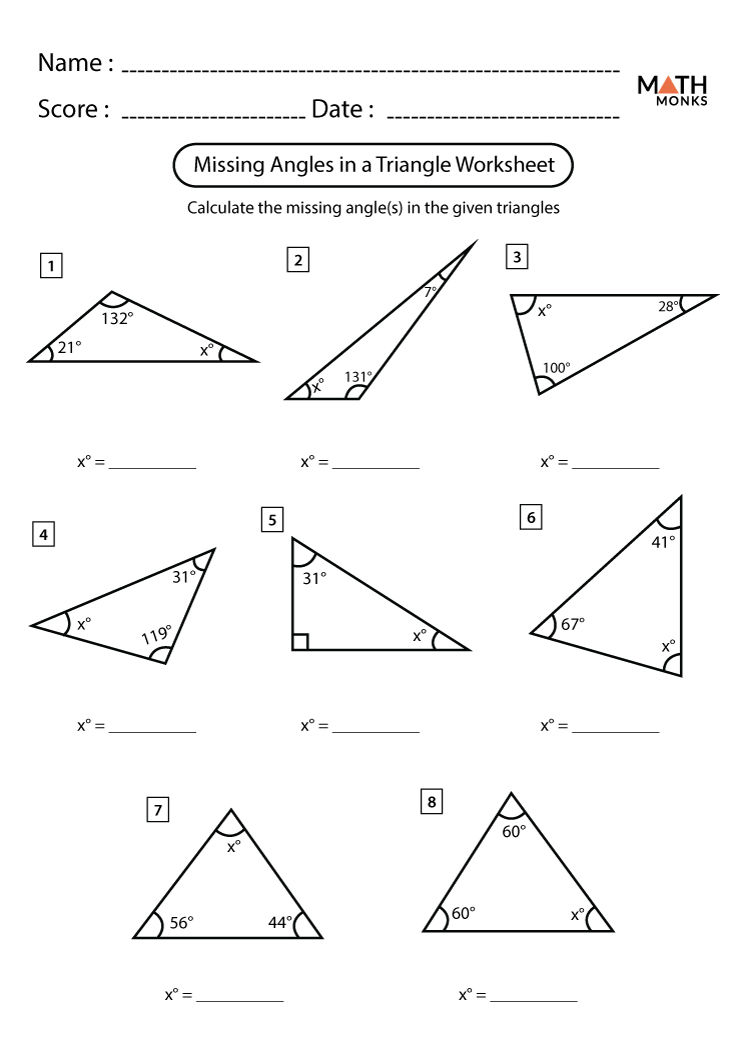 Wallpaper #Dbiz25IBJvJKYCmE9fje52 Angles in a Triangle Worksheets Math Monks