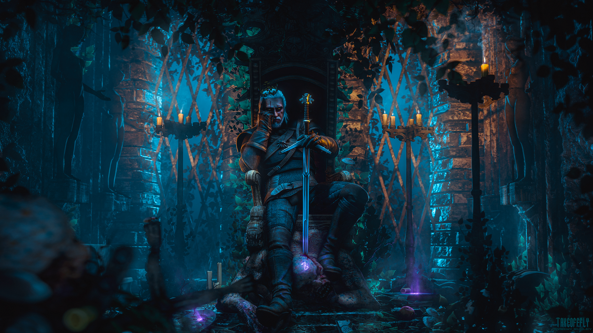 Wallpaper #efFtQ5MBLX2DcmSNLoVg96 Geralt of Rivia Night Warrior HD Wallpaper from the Witcher 3 Wild