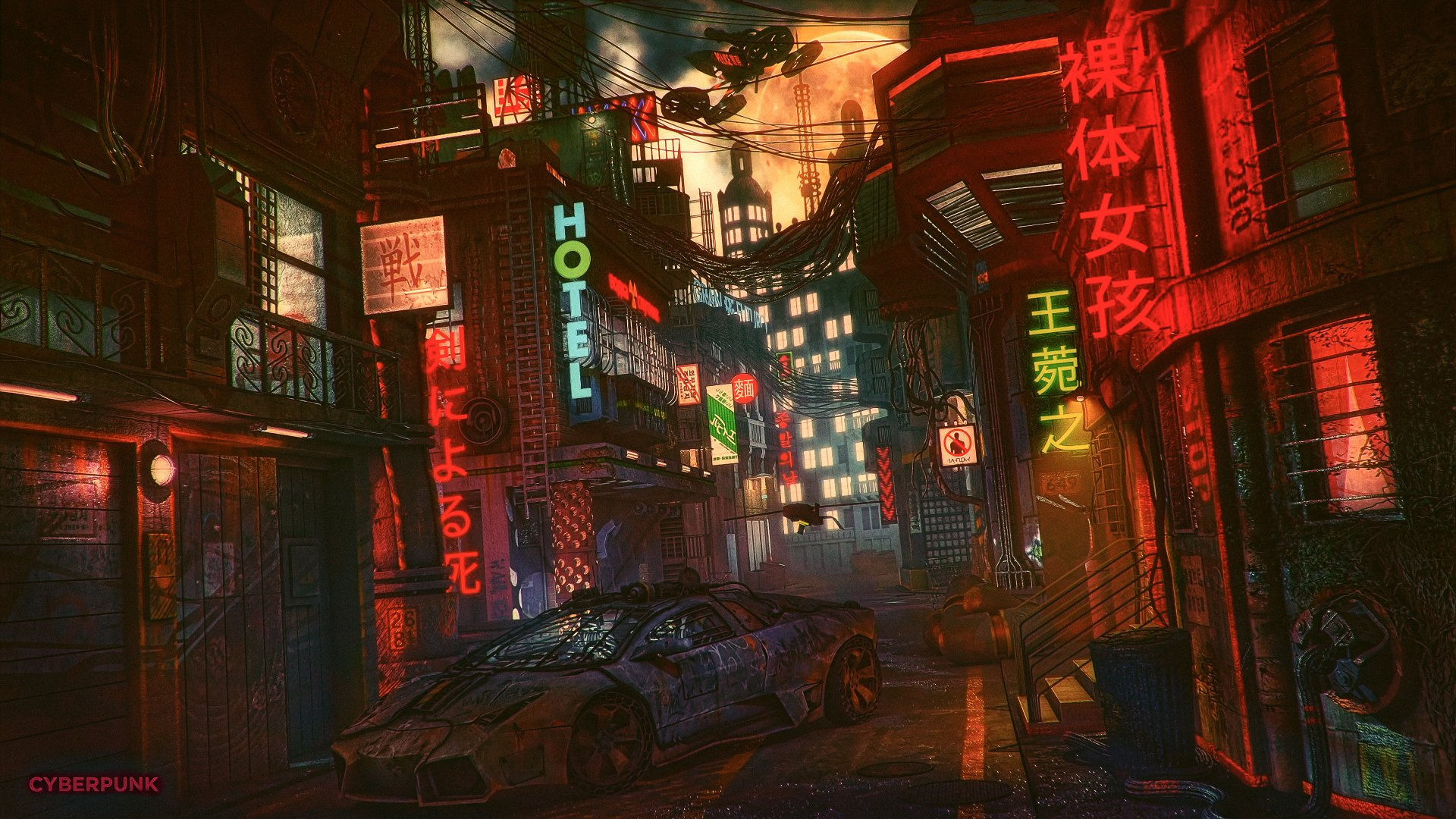Wallpaper #yUWGkI4B7YBJg1BV652045 City of Neon Lights