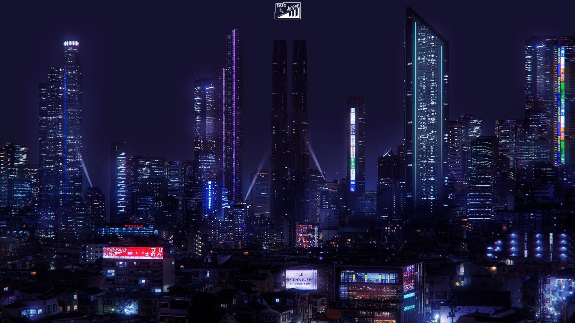 Wallpaper #fhlGMo8BtGB6xQ78BZfr28 Japan Neon City Cyberpunk Wallpaper 206355 1920x1080px on