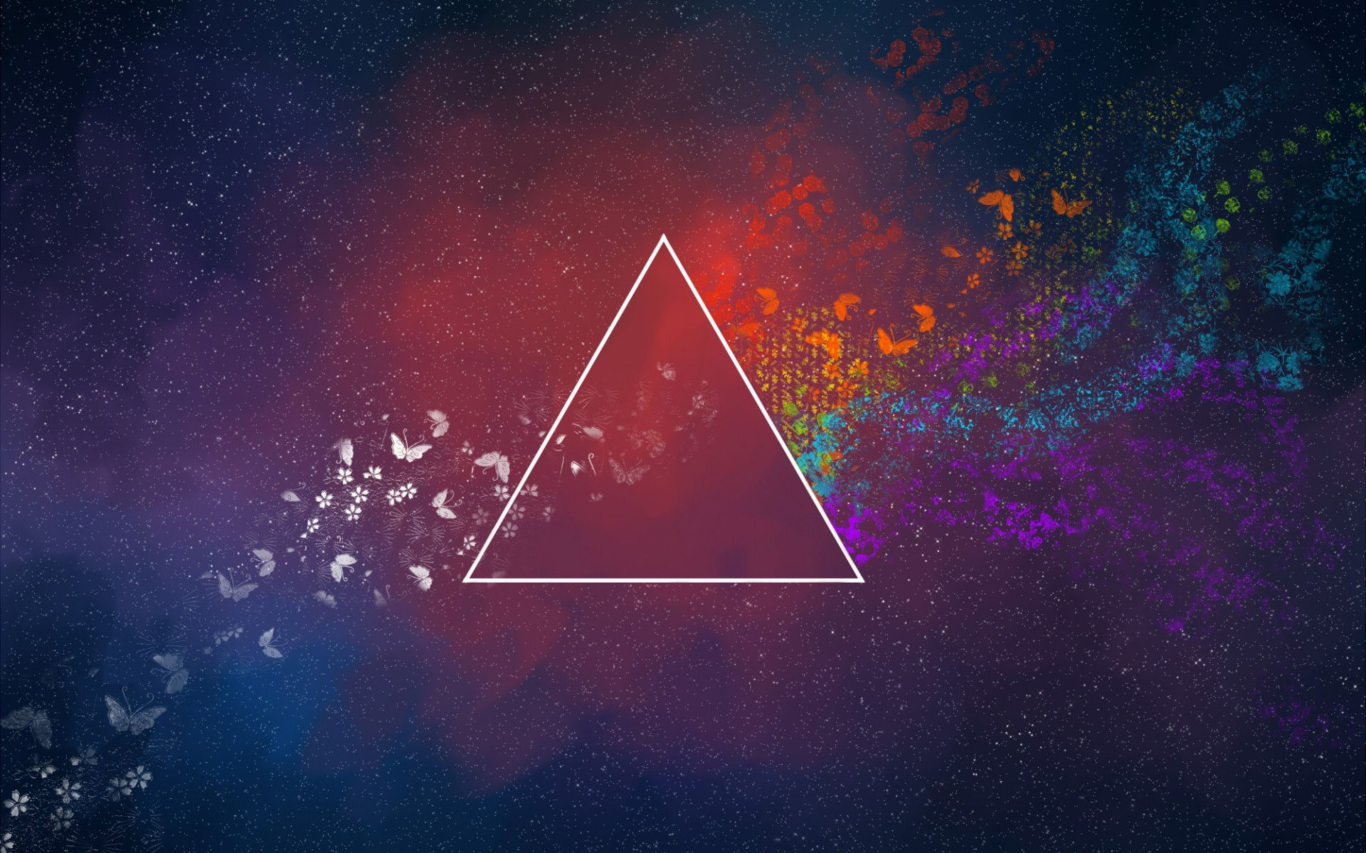 Wallpaper #QWeX9JIBSpphPi3-SXul214 Colorful Pink Floyd Dark Side of the Moon Triangle Abstract