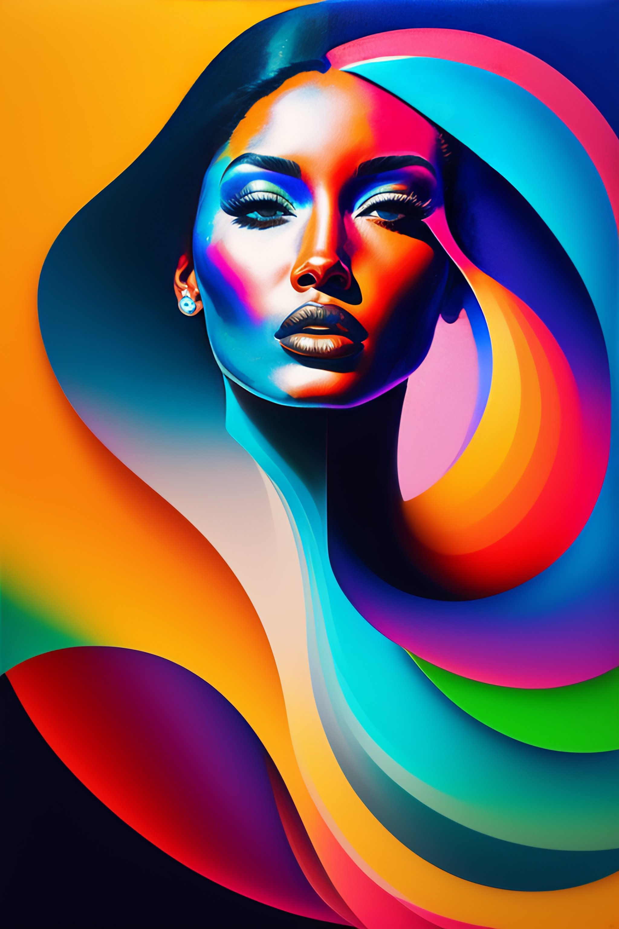 Wallpaper #52dQ-5IBSpphPi3-YpO8385 Lexica Make Modern Abstract Art with a Women