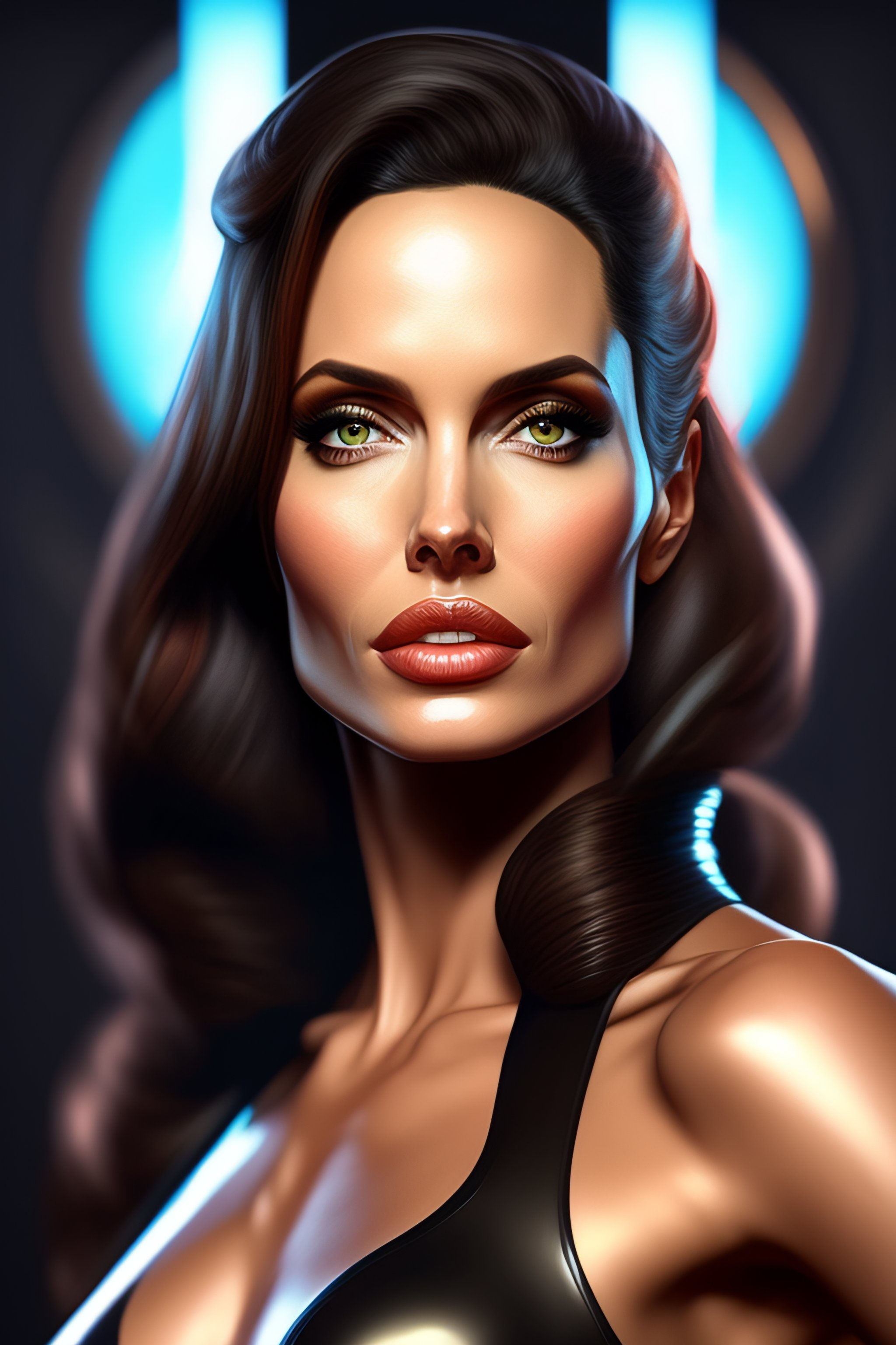 Wallpaper #xXfeJpMB-pgBXx60l6Mi189 Lexica the Angelina Jolie as an Apex Legends Character Digital