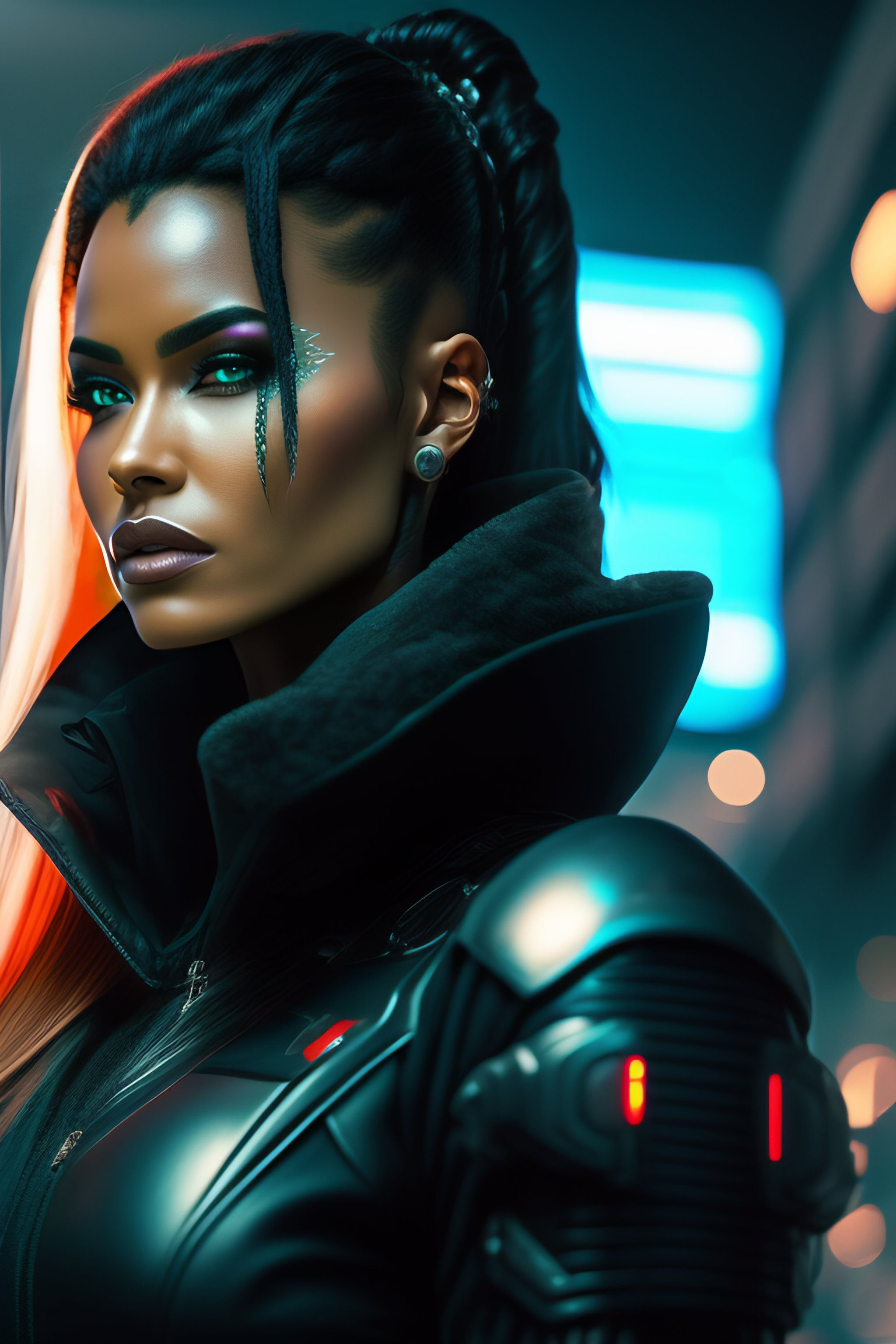 Wallpaper #kKXhNpMBVBiSkHCaCIoF390 Lexica Futuristic Cyberpunk Assassin in a Futuristic Cyberpunk City
