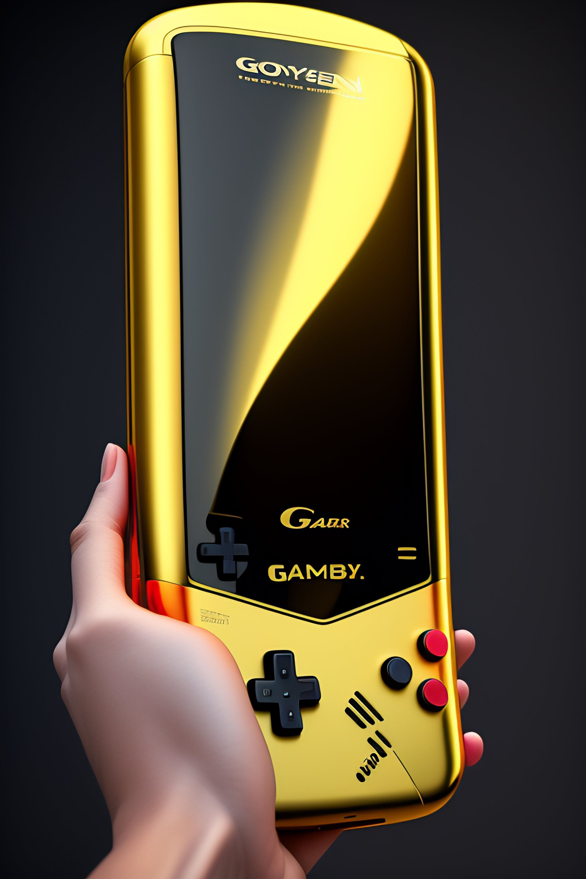 Wallpaper #zmfP-5IBSpphPi3-dpXT169 Lexica Golden Game Boy Phone Futuristic