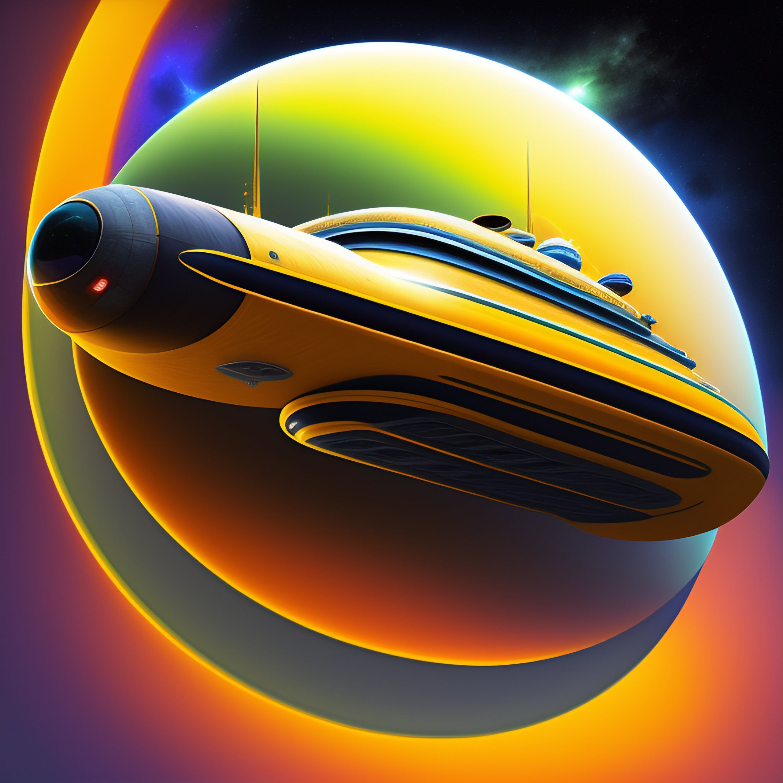 Wallpaper #shcGPpMBPLD5_VENWN5x188 Lexica Retro Sci Fi Spaceship