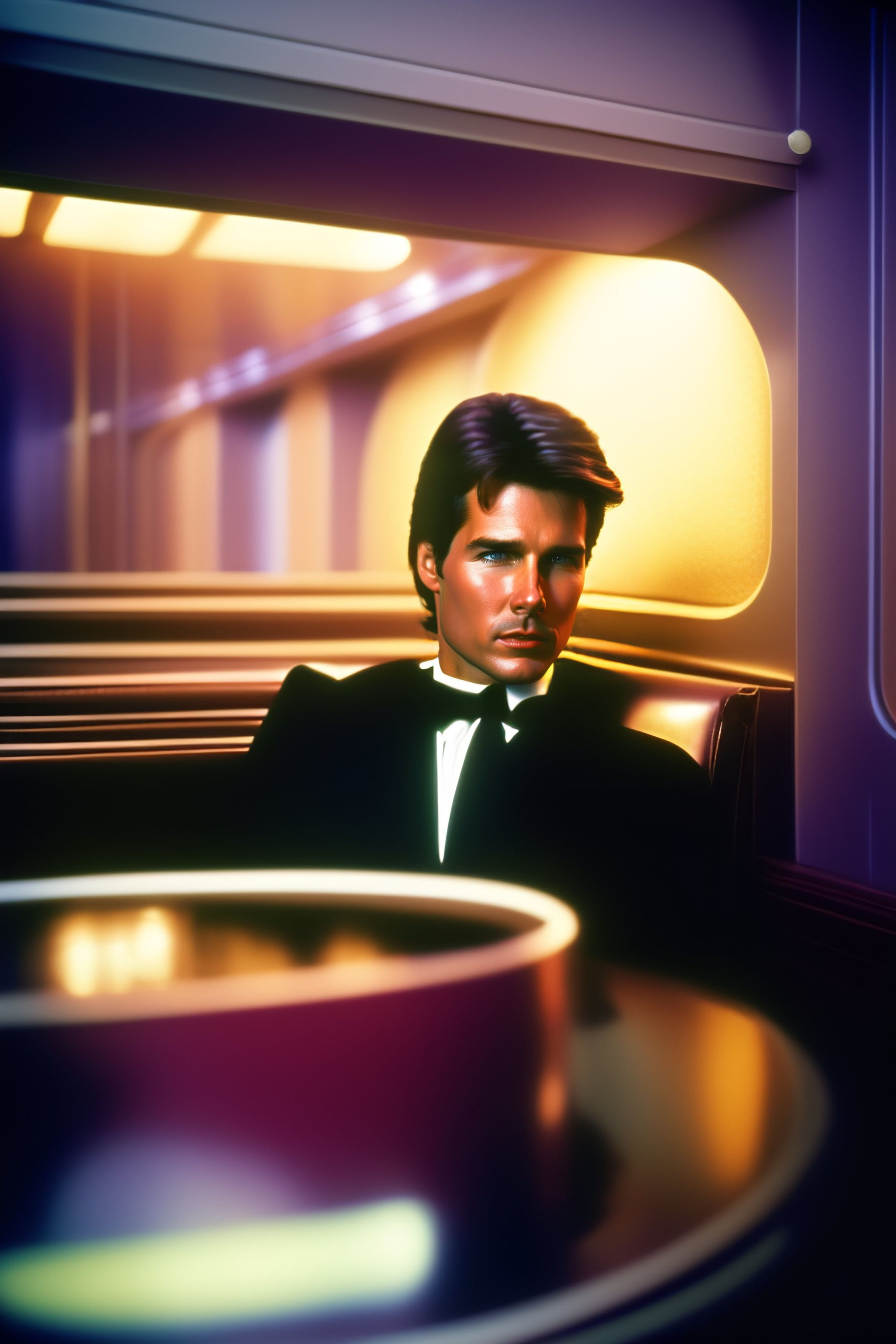 Wallpaper #-vSTOpMBKFX8bn3rTngm221 Lexica Wide Angle Colour Film 50mm 1976 Pulp Sci Fi Tom Cruise is