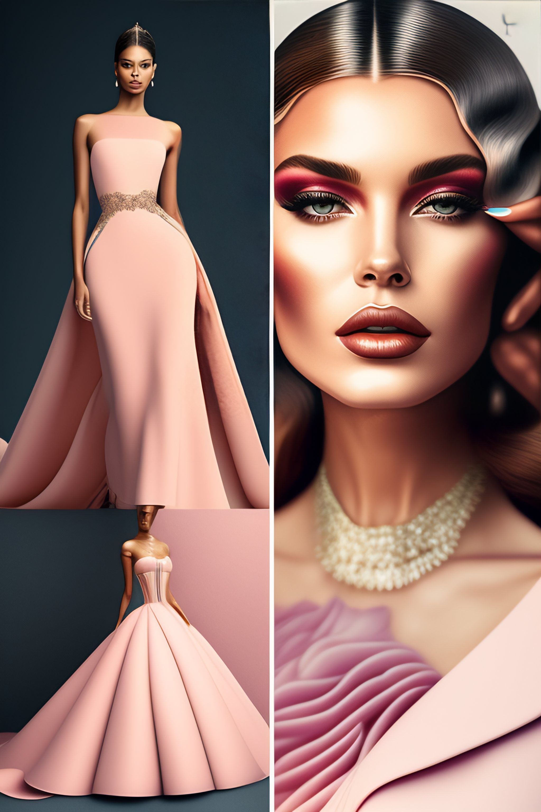 Wallpaper #Ph0GKpMBlOZrFDOkycPy400 Lexica Create a Feminine Abstract 3D Design Using a Soft Color