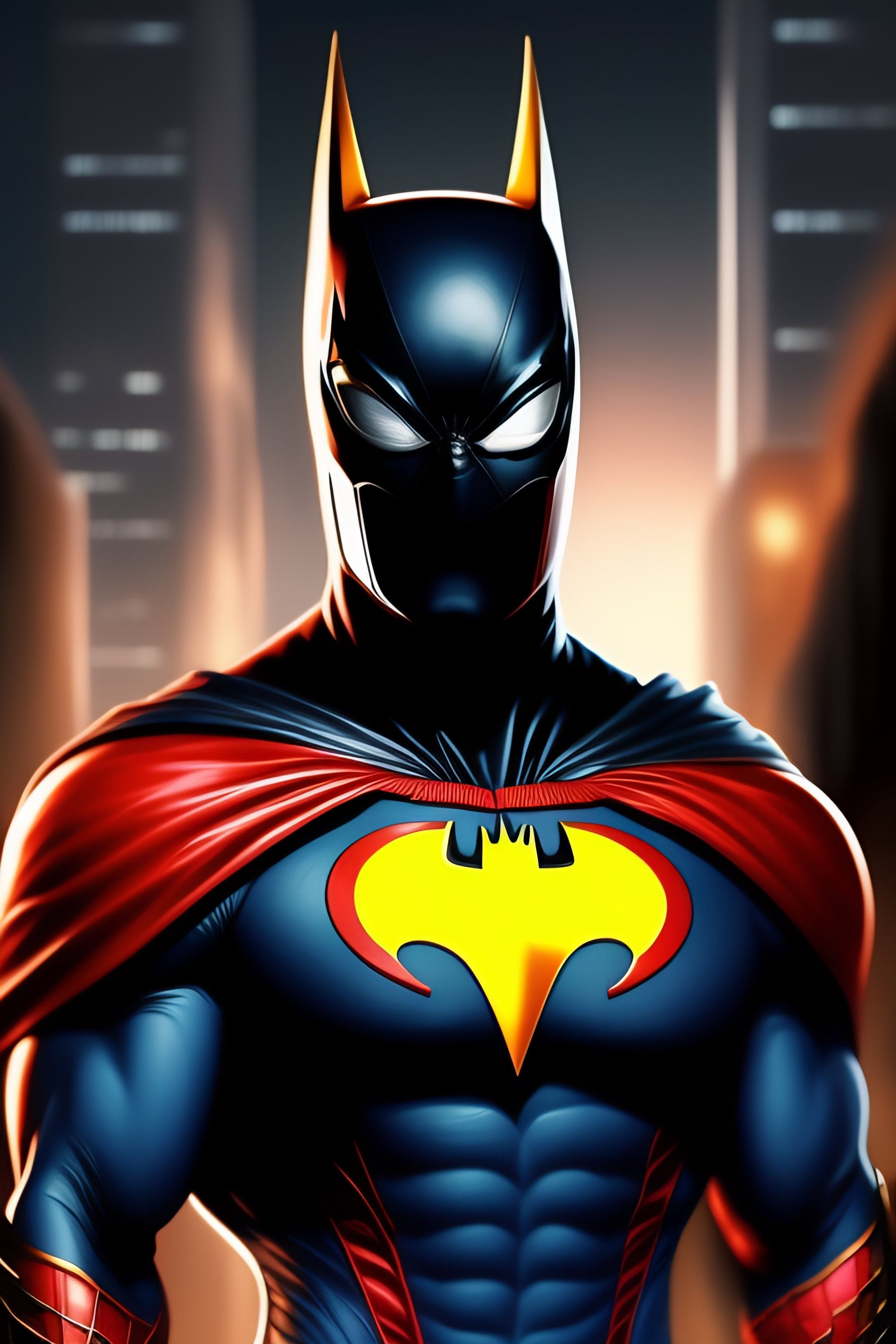 Wallpaper #ZEWolo4B7YBJg1BVc6Dc4 Lexica Fusion of Spiderman and Batman Digital Art