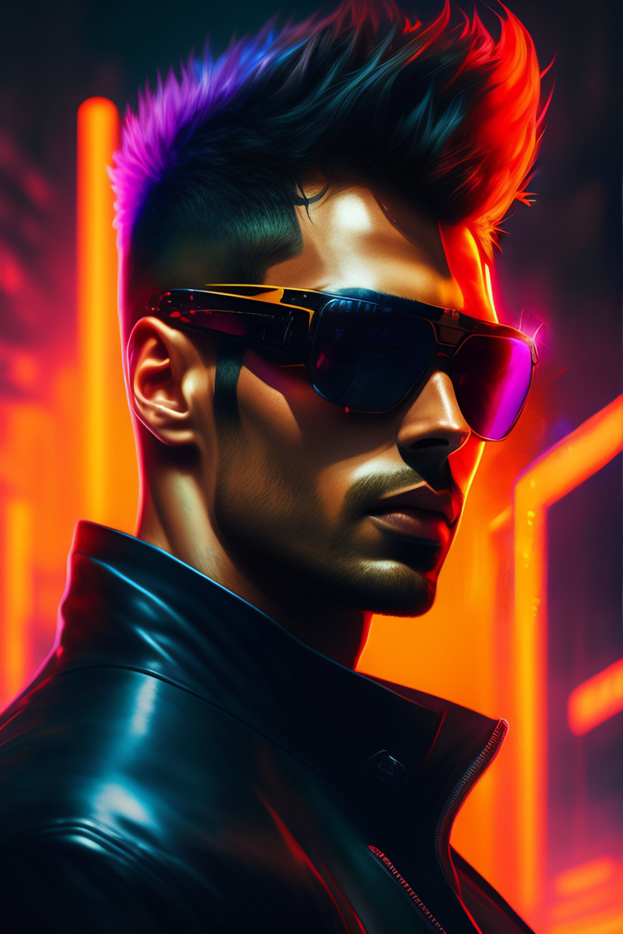 Wallpaper #-63cMZMBKf019FdaOxFD46 Lexica Theo James as Cyclops Cyberpunk Futuristic Neon by Ismail