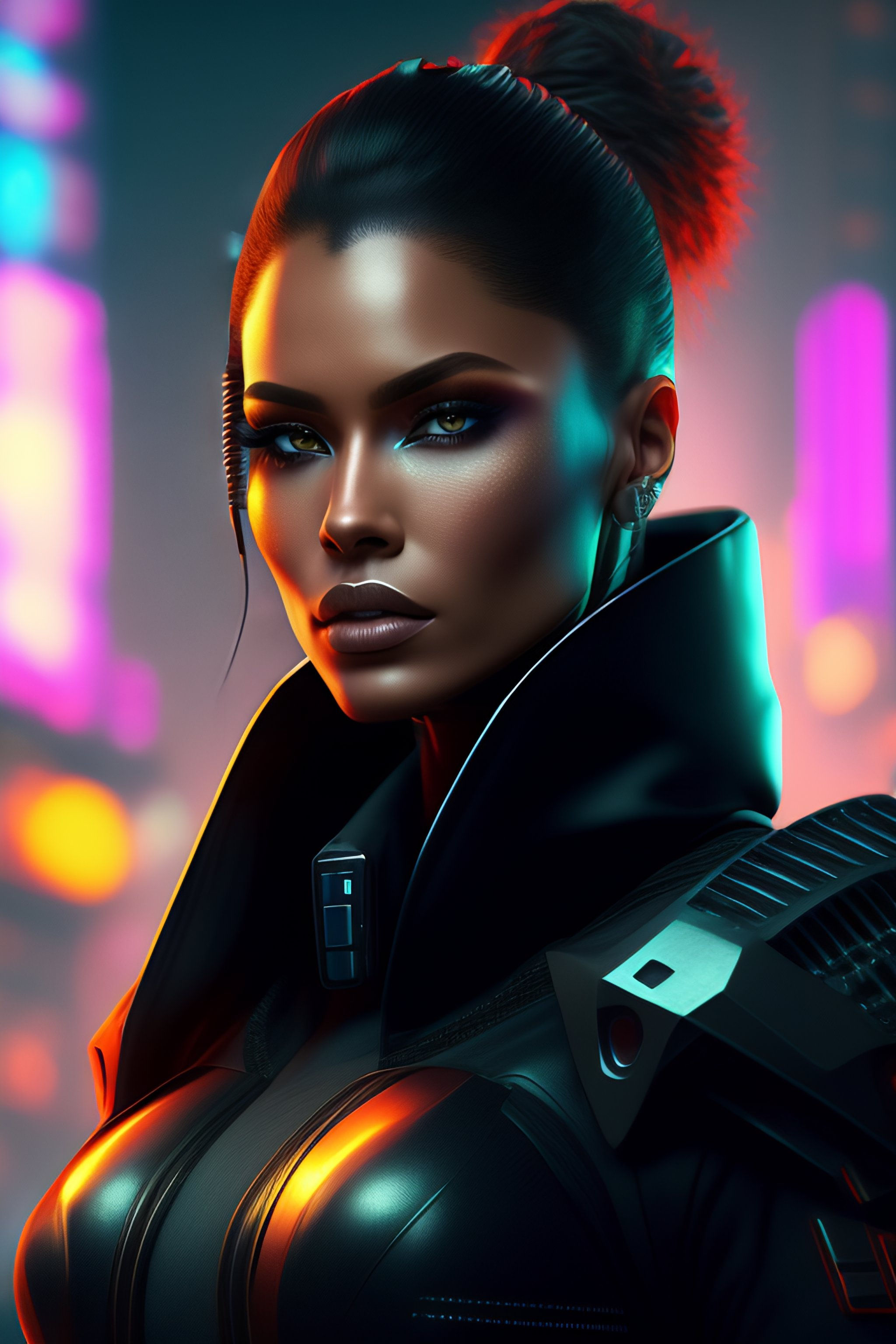 Wallpaper #8AAT644BSdW8dNouuhBh54 Lexica Futuristic Cyberpunk Assassin in a Futuristic Cyberpunk City
