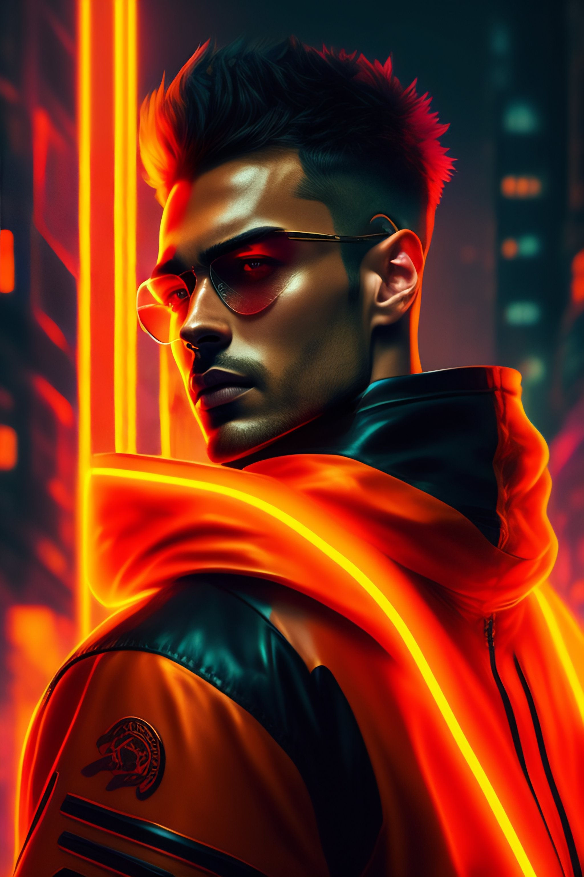 Wallpaper #-63cMZMBKf019FdaOxFD58 Lexica Theo James as Cyclops Cyberpunk Futuristic Neon by Ismail