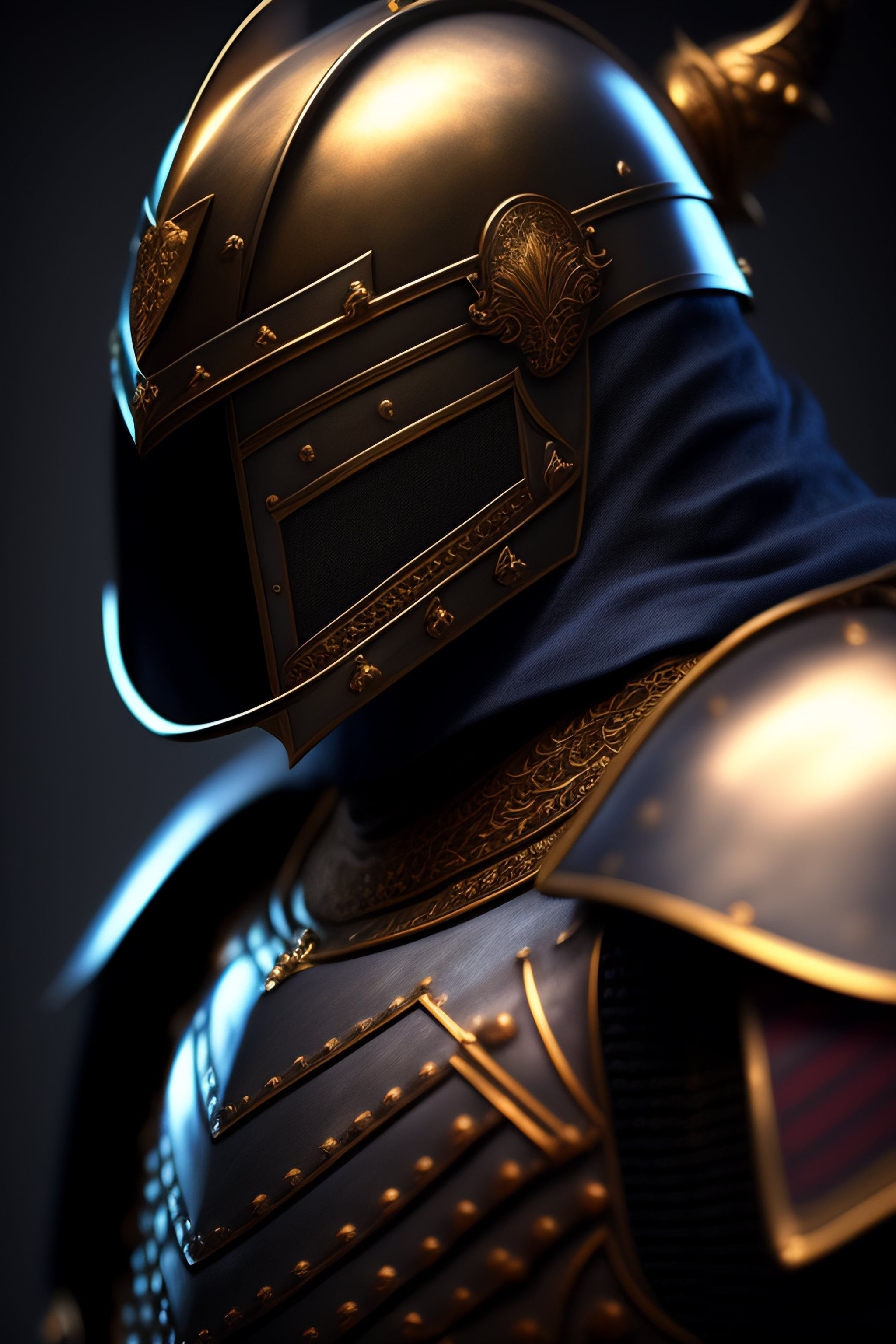 Wallpaper #uAMlZJMBpyOg8YnEhtaE71 Lexica Knight Dark Armor Close Up