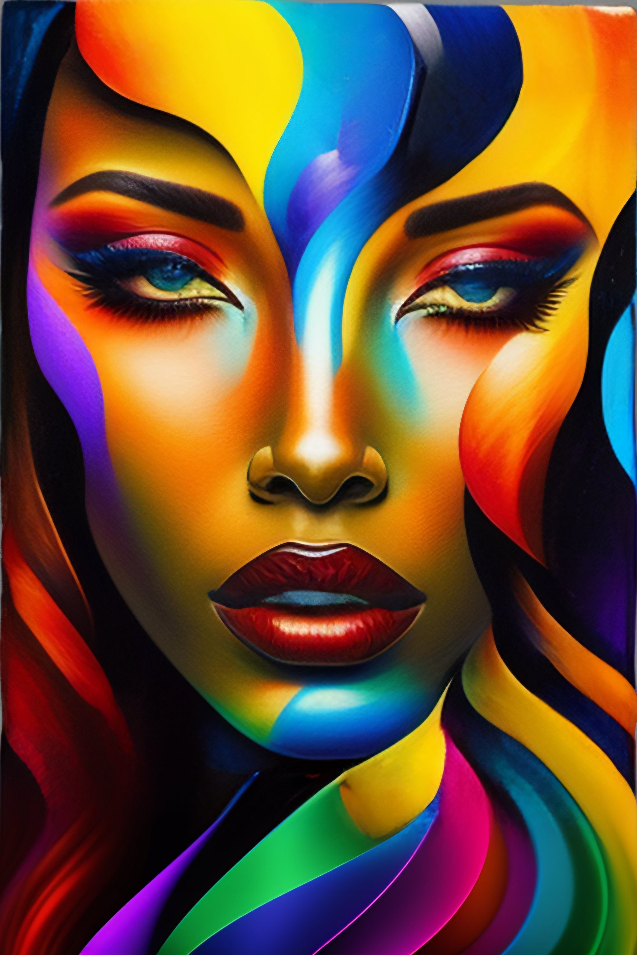 Wallpaper #52dQ-5IBSpphPi3-YpO8388 Lexica Make Abstract Art with a Women