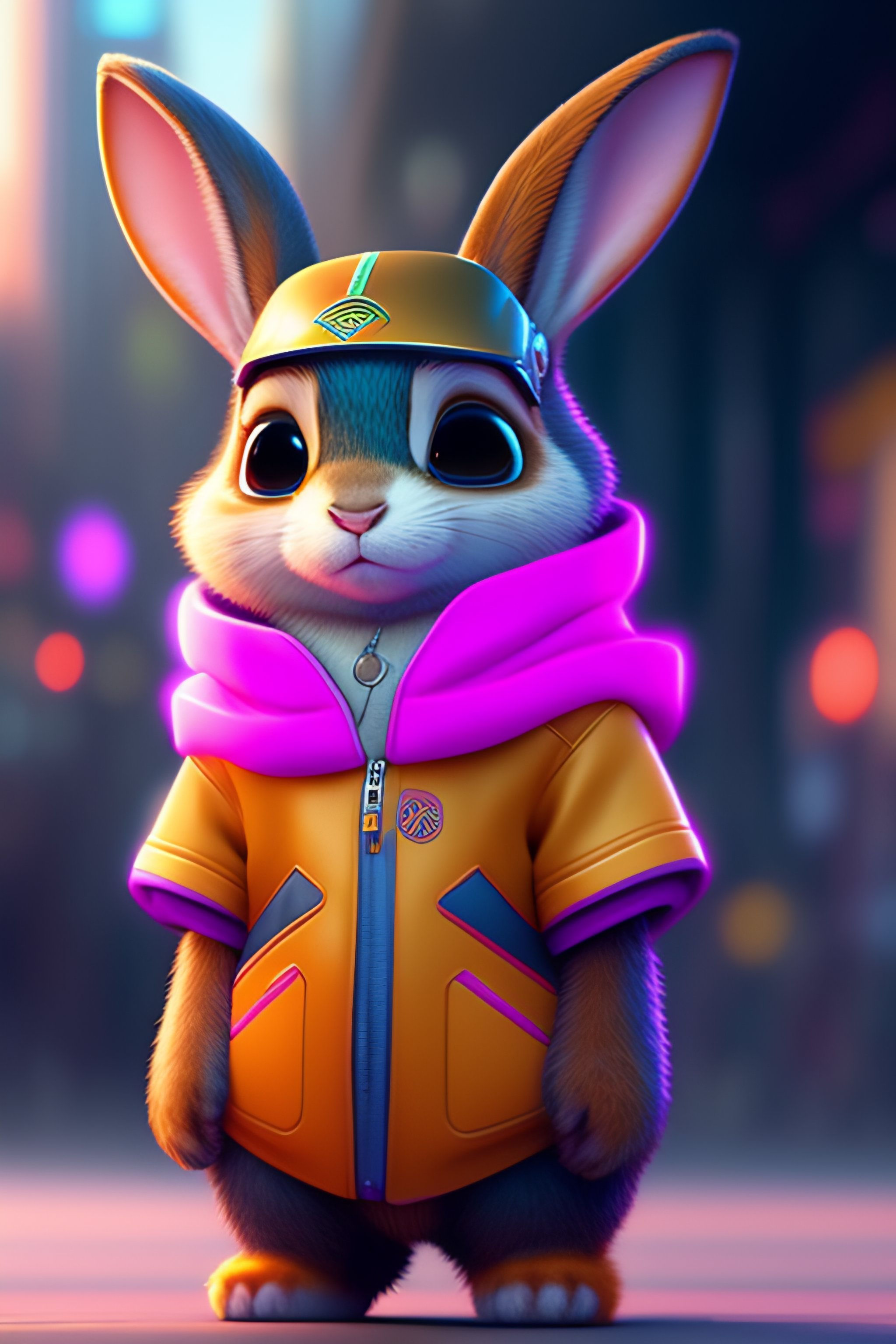 Wallpaper #qa3MMZMBKf019FdaUxGB92 Lexica Super Cute Cyberpunk Bunny Pixar Zootopia Cgi