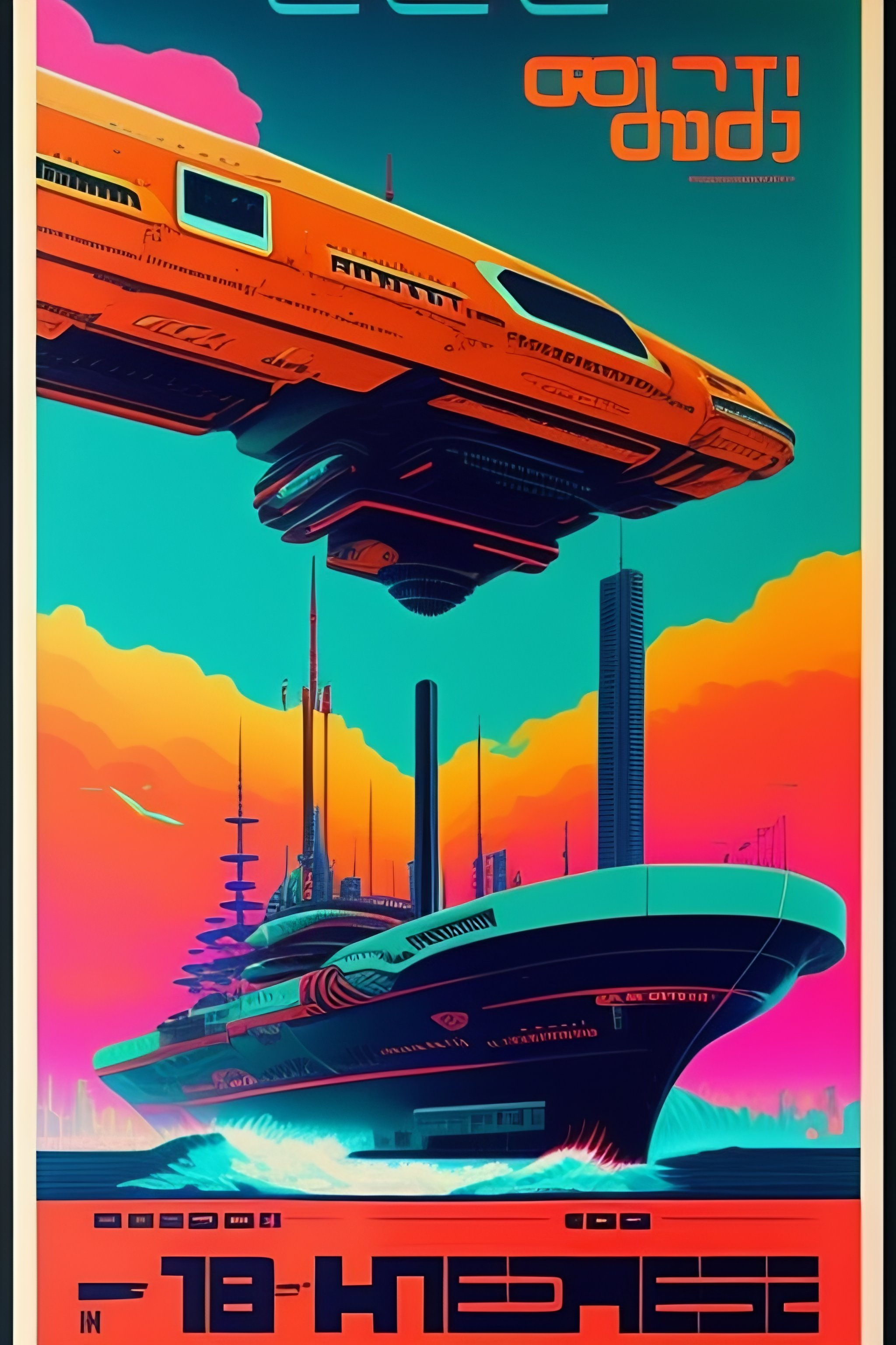 Wallpaper #Ind-JpMB-pgBXx60eKKf12 Lexica 80s Cyberpunk Propaganda Poster Robot Octopus Aurabesh