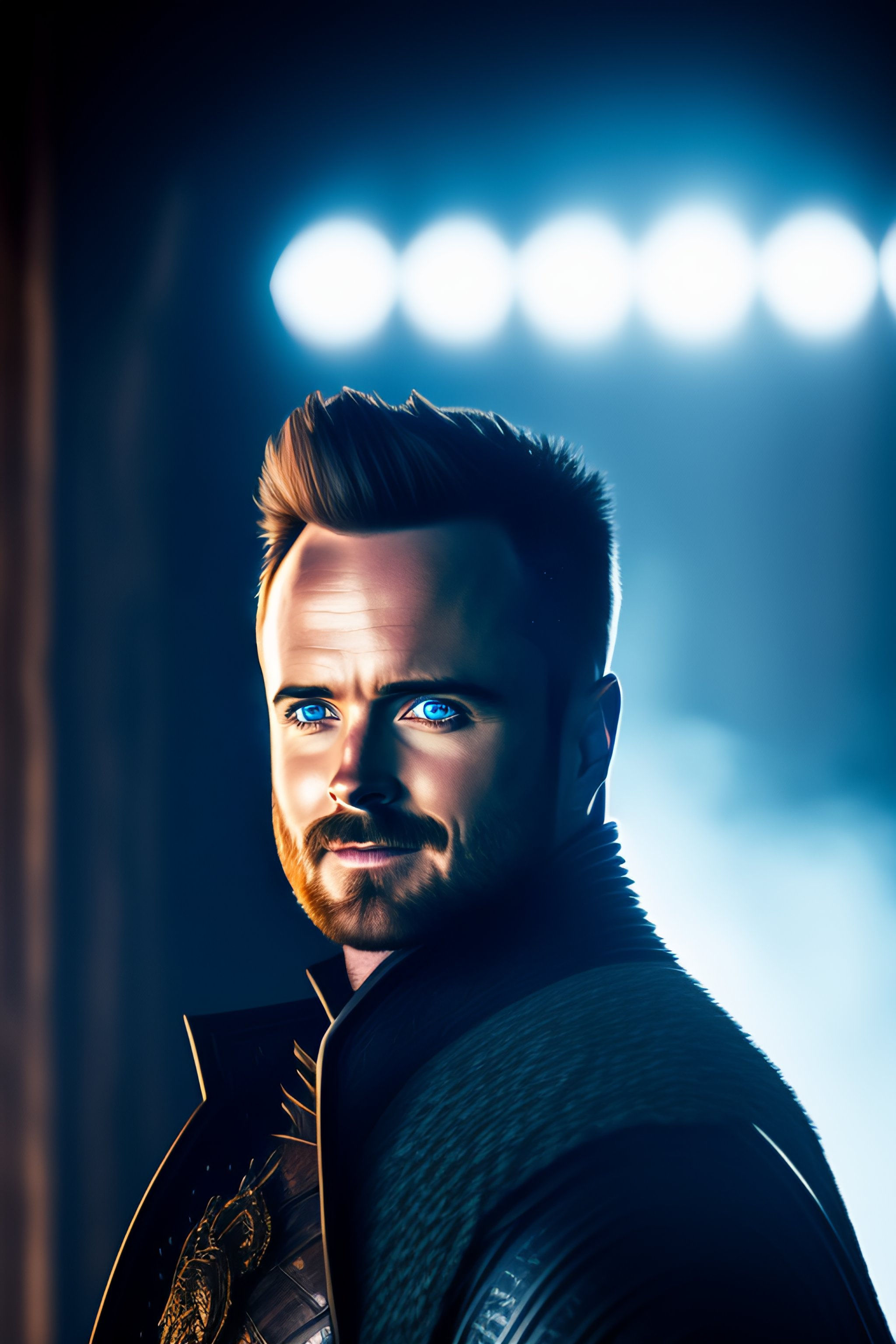 Wallpaper #TmchBJMBSpphPi3-e7at243 Lexica Aaron Paul with Magical Powers and Glowing Eyes Evil Smile