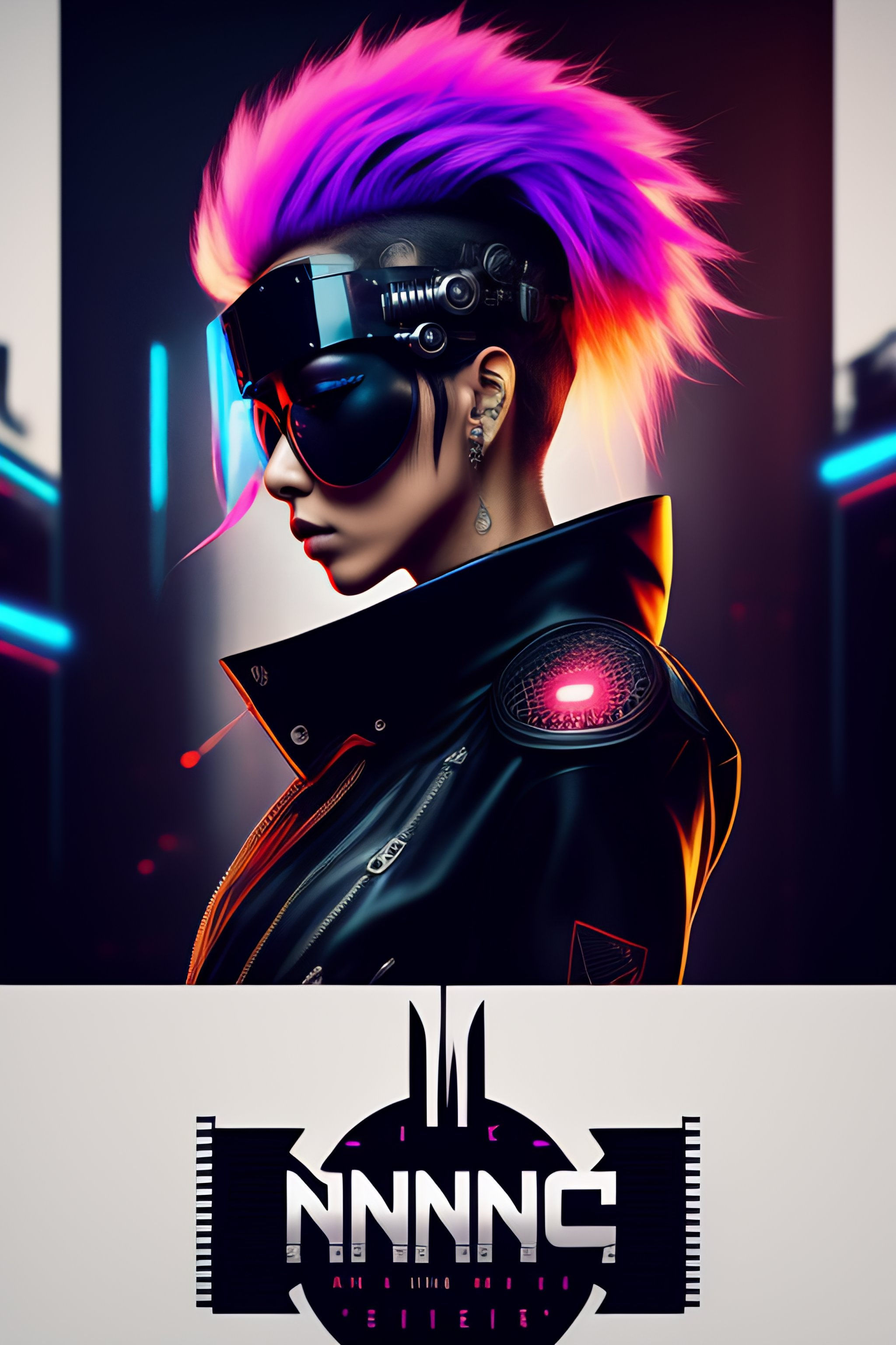 Wallpaper #QIf_MZMBPAdmKxa2_2NZ270 Lexica Logo Design with the Text Neo Punks Cyber Punk Style
