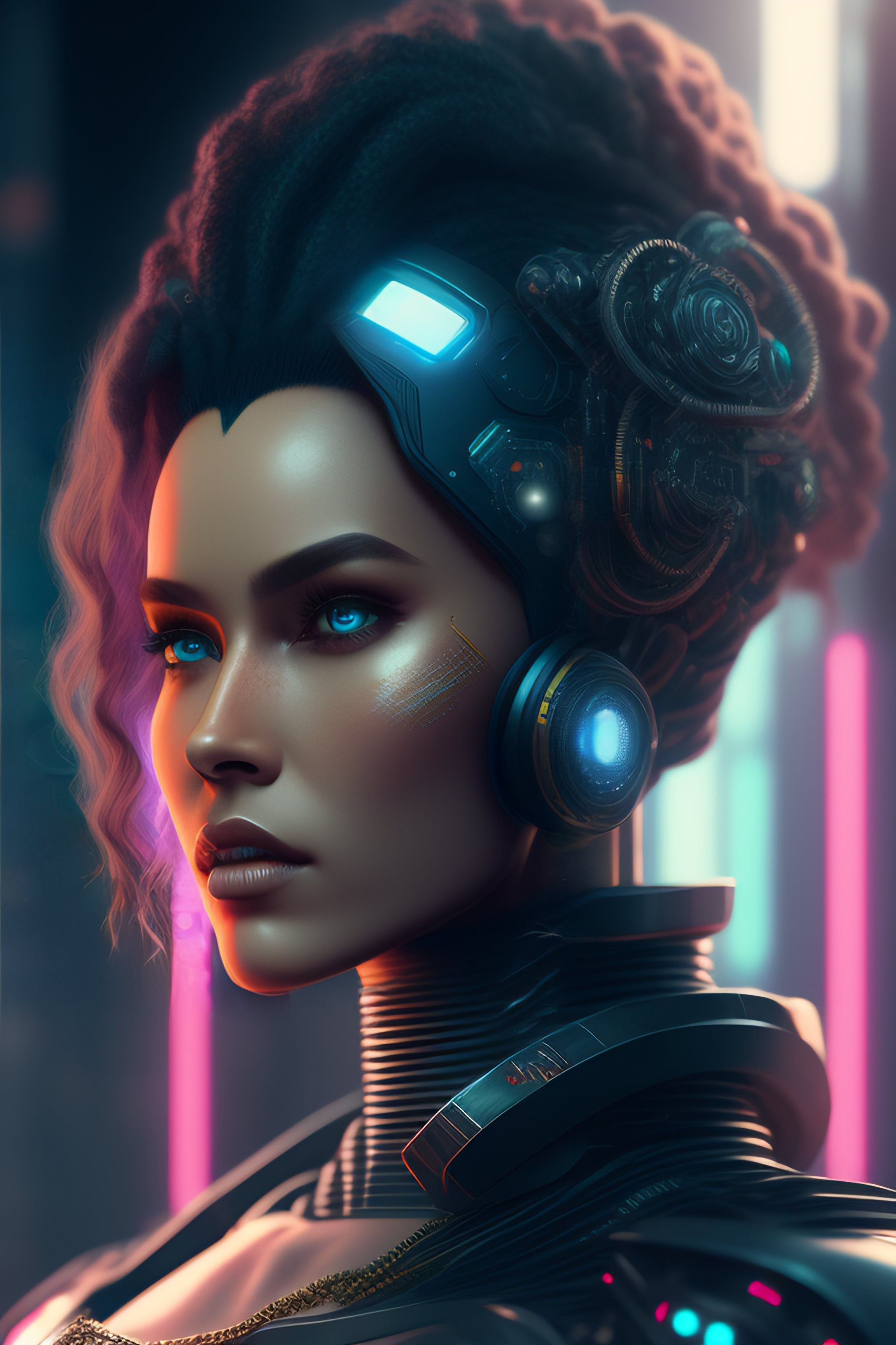 Wallpaper #PxrJUZMB1yWOL4qgiILX76 Lexica a Portrait of a Robot Style Cyberpunk Concept Art Highly