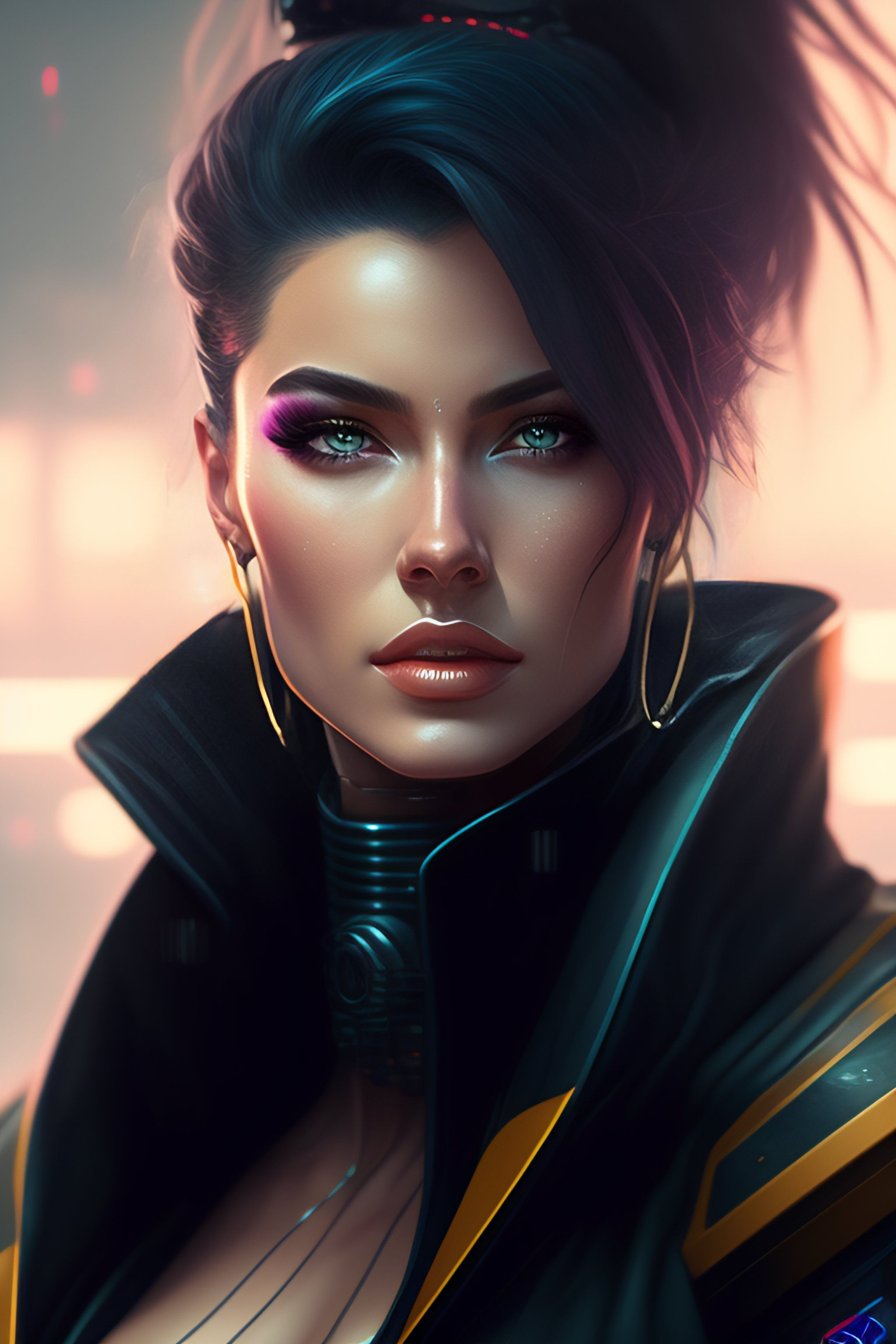Wallpaper #JXNhhI4BFI5NbQksOB0z57 Lexica Cyberpunk Portrait of Woman as a Cyborg Sci Fi Concept Art